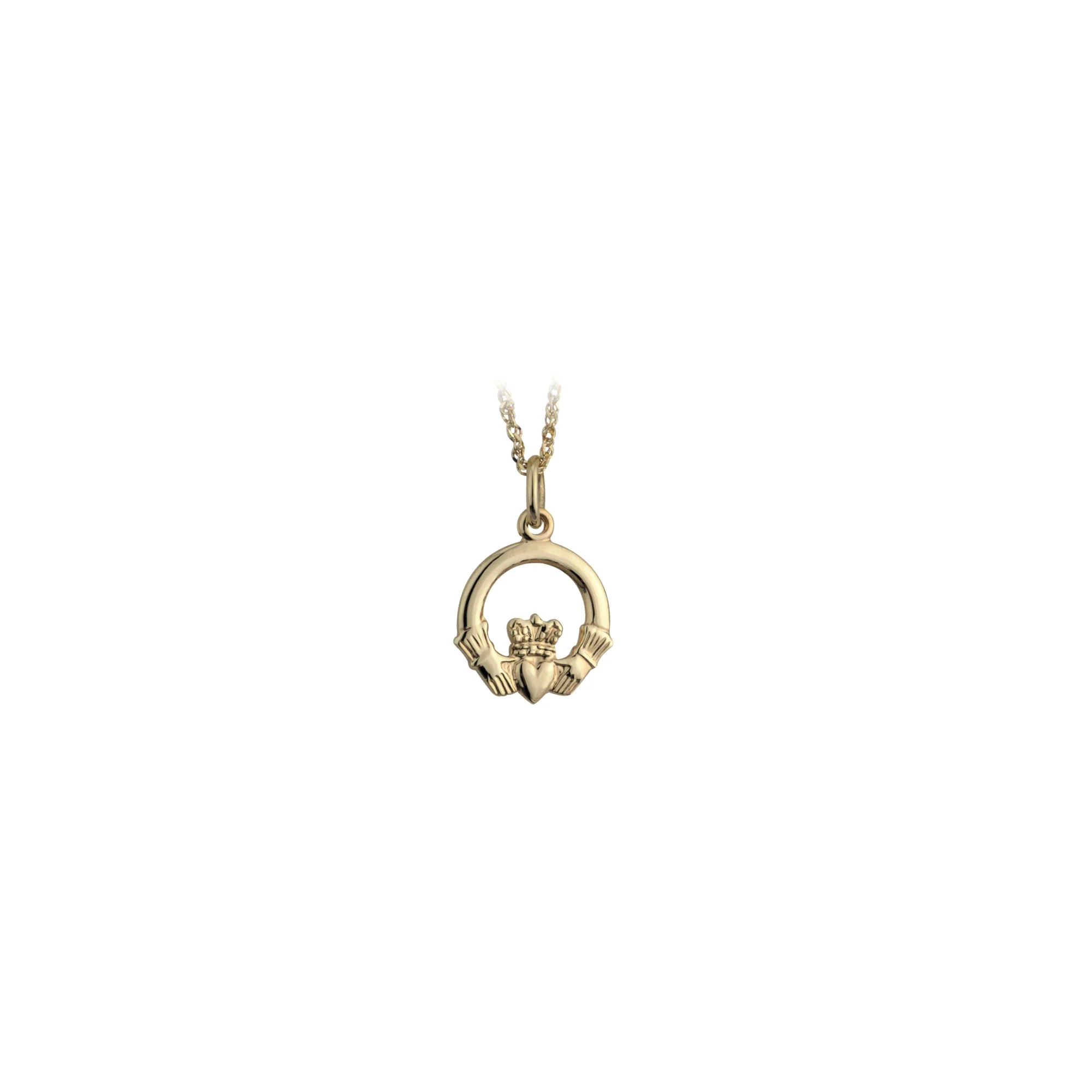 10K Gold Claddagh Necklace - Image 2