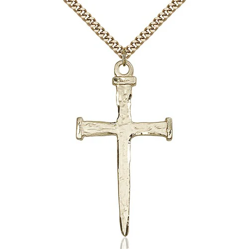 14kt Gold Filled Nail Cross Pendant