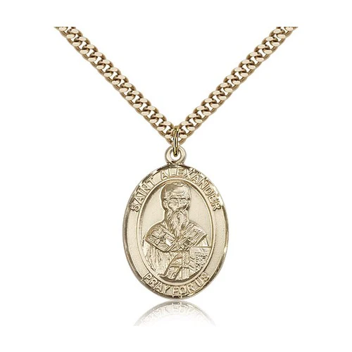 14kt Gold Filled St. Alexander Sauli Pendant w/ chain