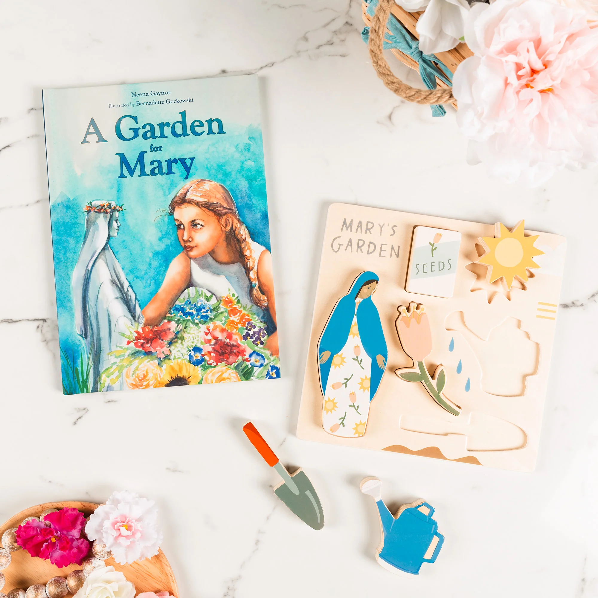 A Garden for Mary & Mary's Garden Wooden Puzzle (2 Gift Set)