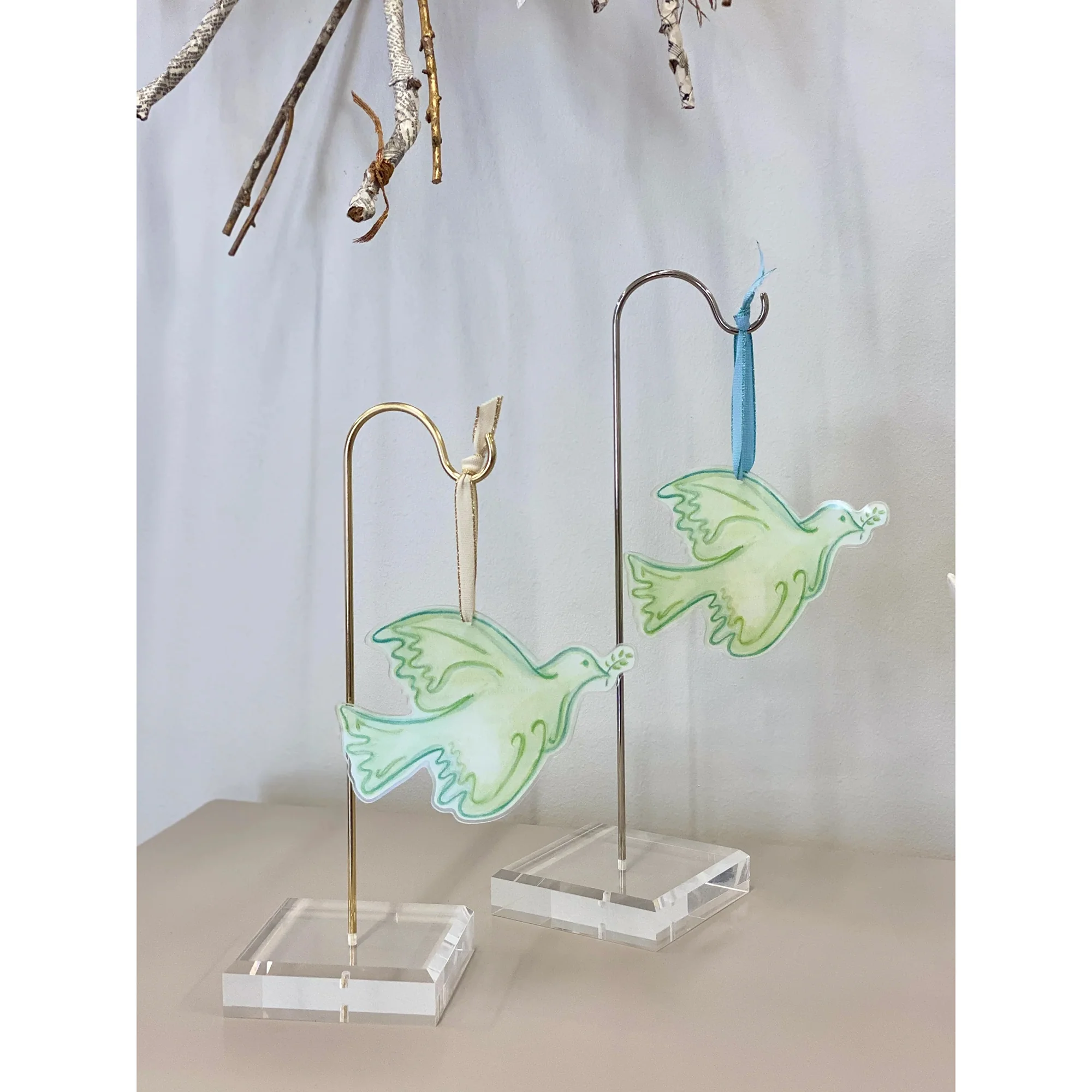 Acrylic Prayer Dove Ornament - 4" (H)