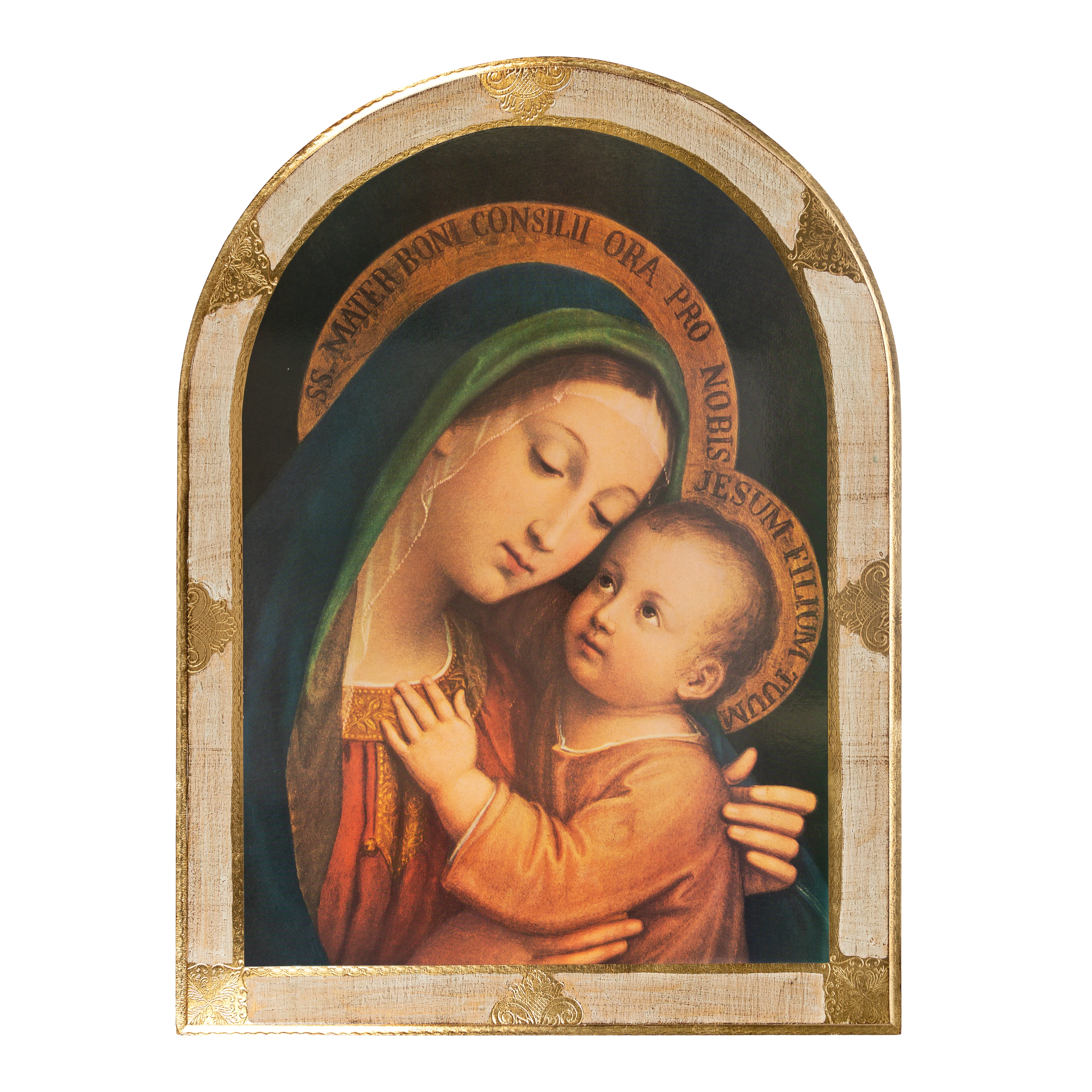 Arched Our Lady of Good Counsel Florentine Plaque - Image 2