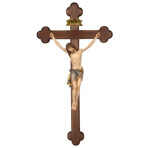 Baroque Siena Hand Painted Italian Crucifix - Image 2