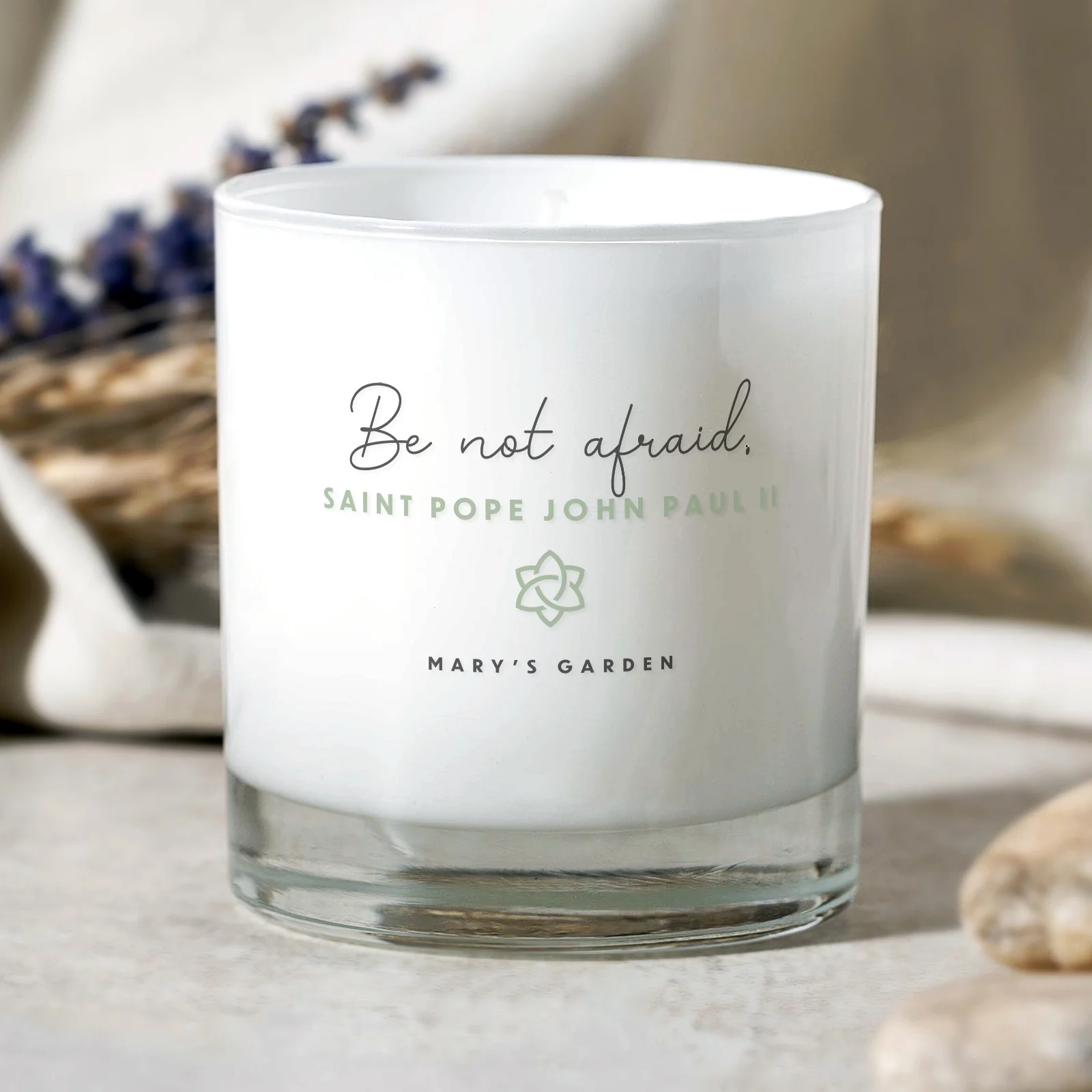 Be Not Afraid White Candle