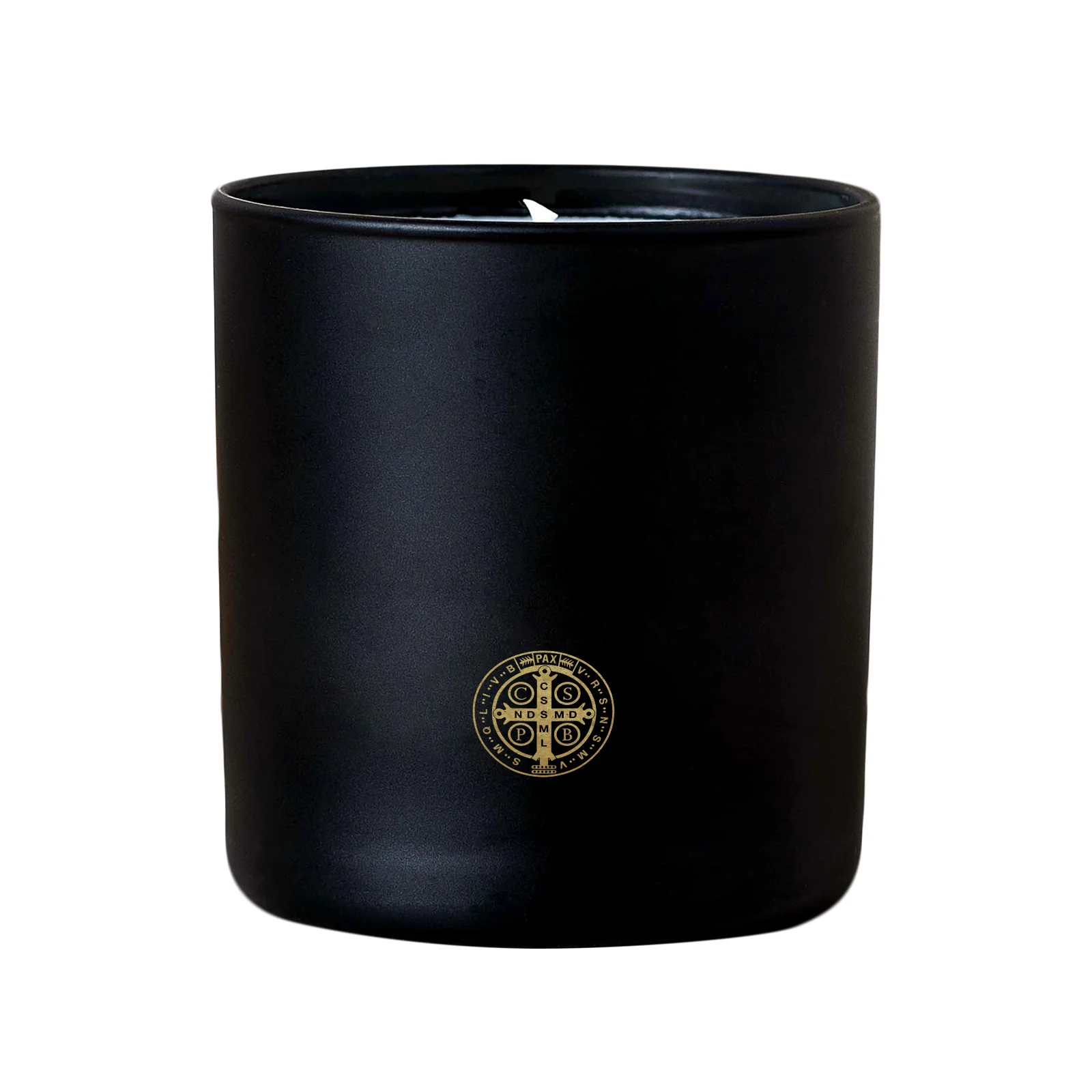 Black & Gold St. Benedict Medal Candle - Image 2
