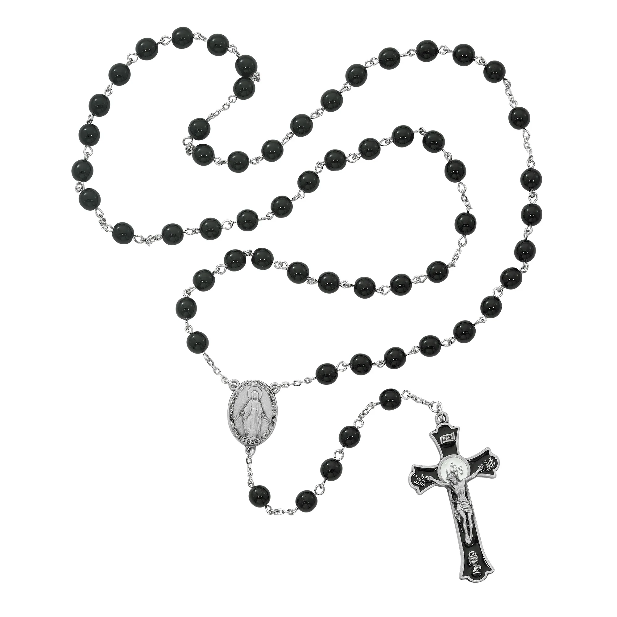 Black Holy Mass Crucifix Rosary