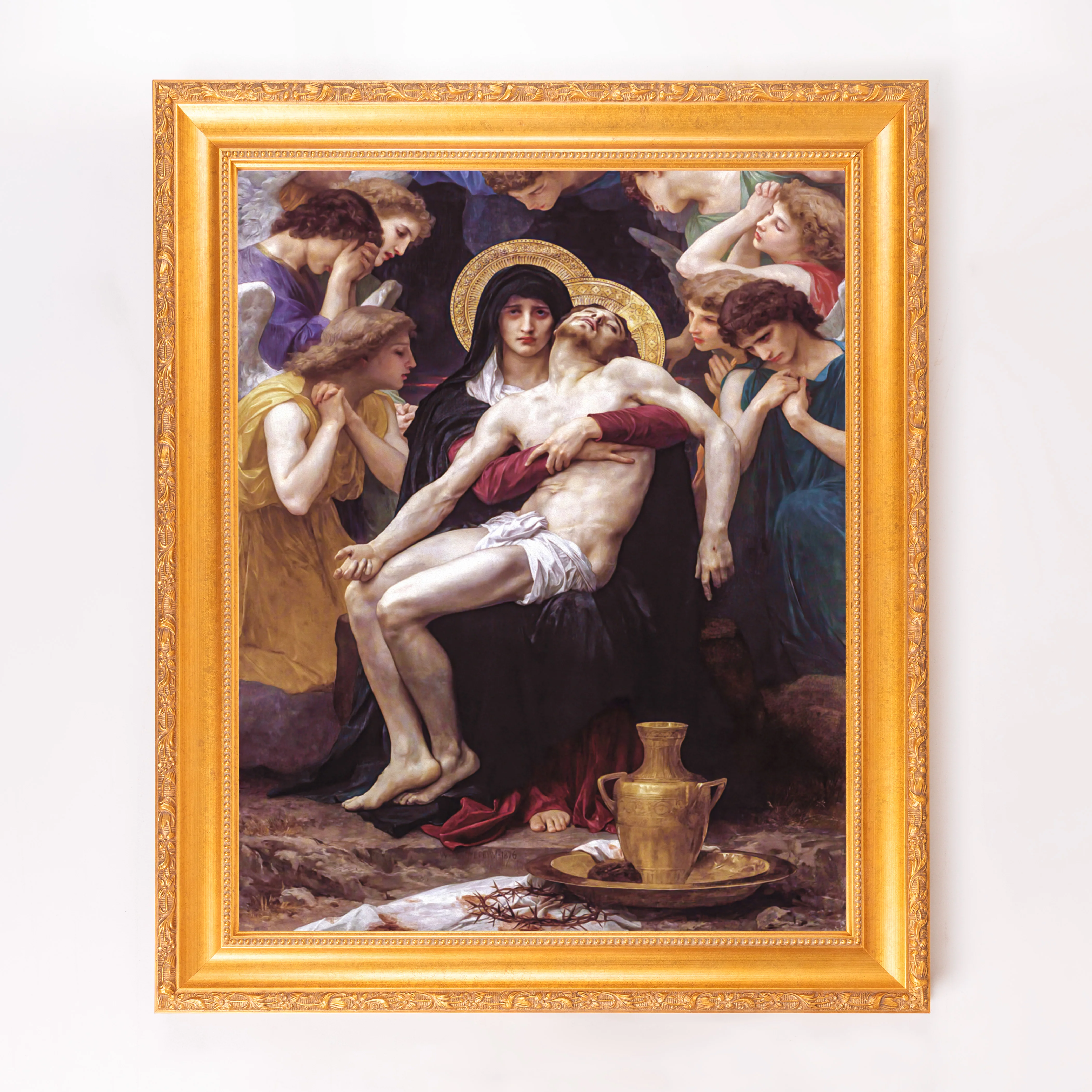 Bouguereau's Pieta Framed Canvas - Sacred Signature Collection - Image 2