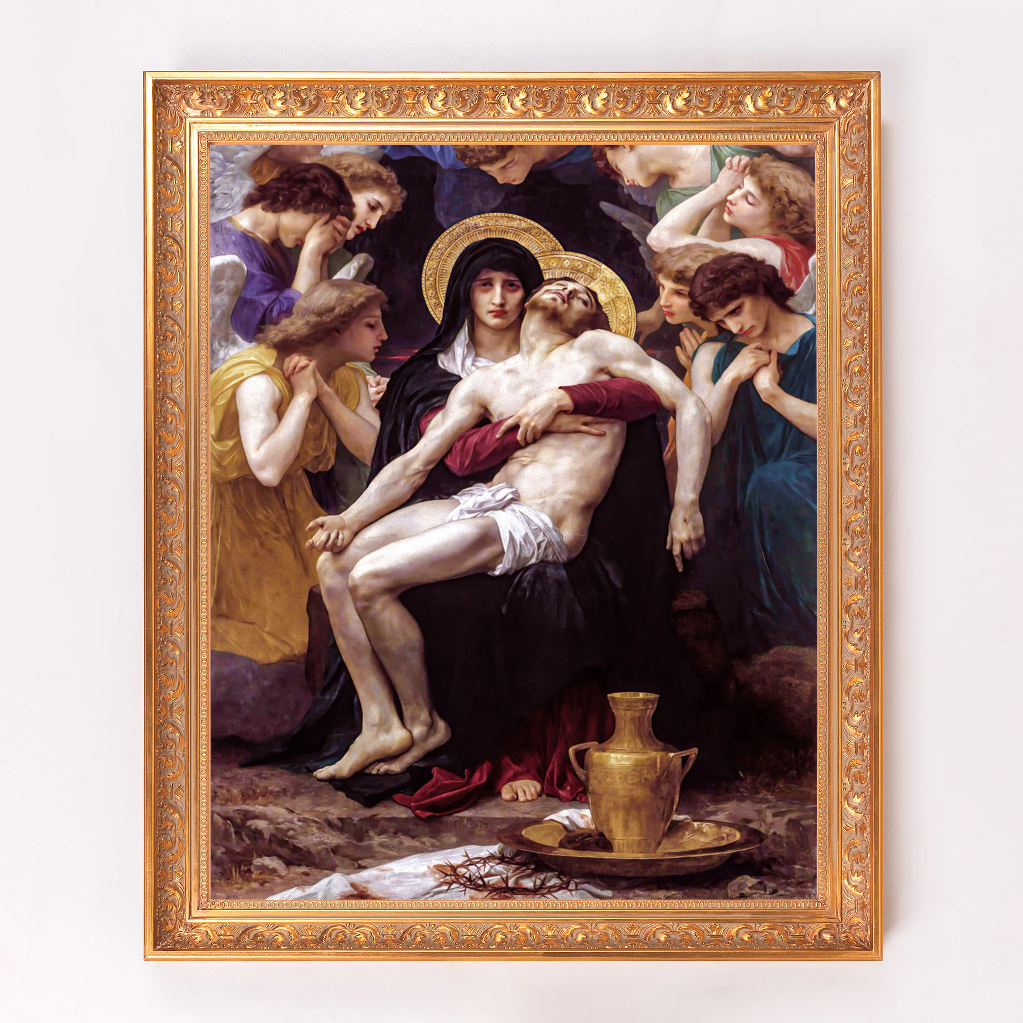 Bouguereau's Pieta Framed Canvas - Sacred Signature Collection - Image 4