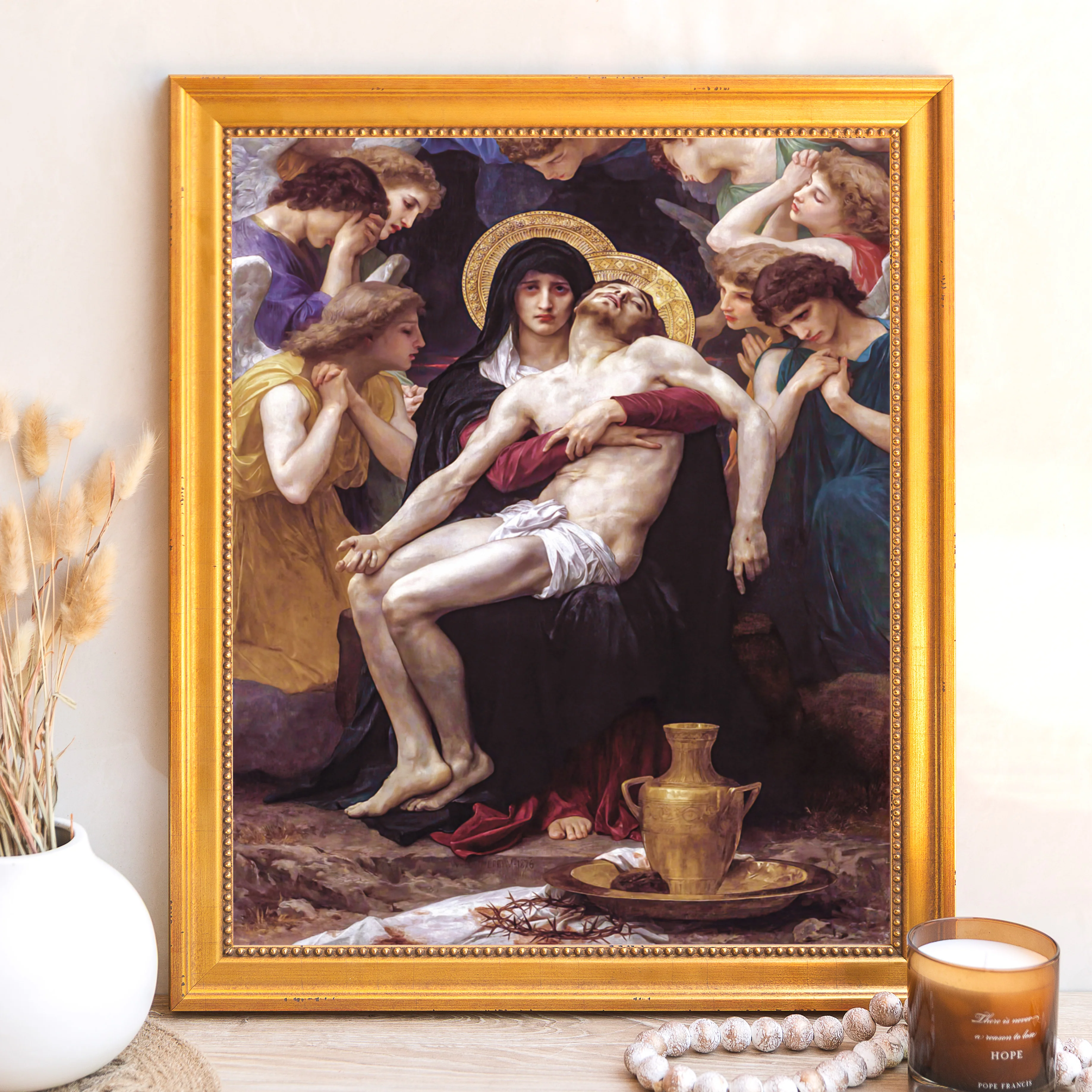 Bouguereau's Pieta Framed Canvas - Sacred Signature Collection - Image 9