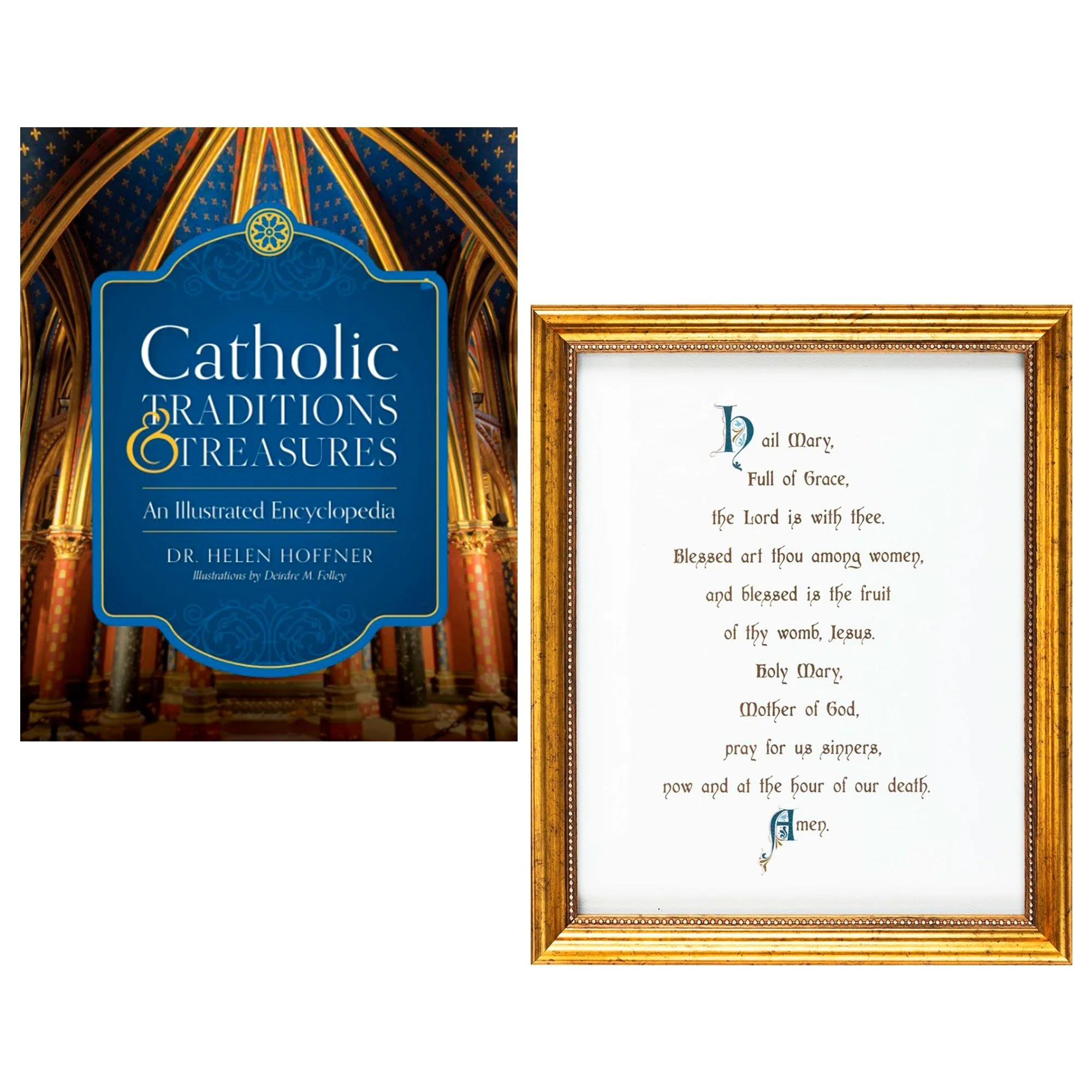 Catholic Traditions & Treasures and Calligraphy Hail Mary Print - Set - Image 2