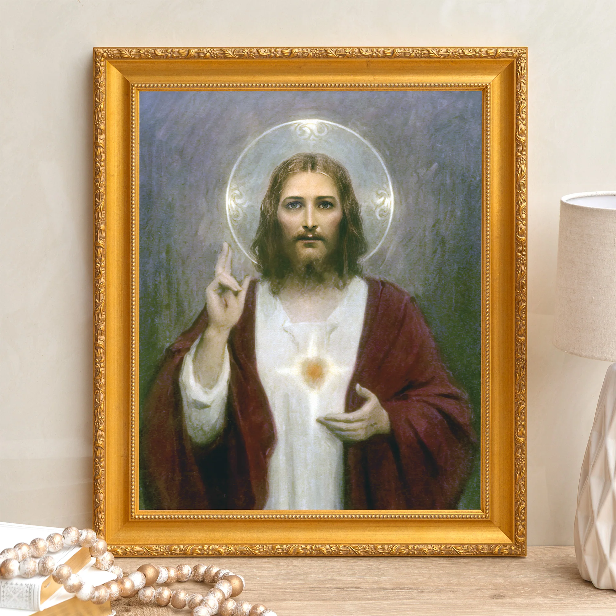 Chambers Sacred Heart of Jesus Framed Canvas - Sacred Signature Collection