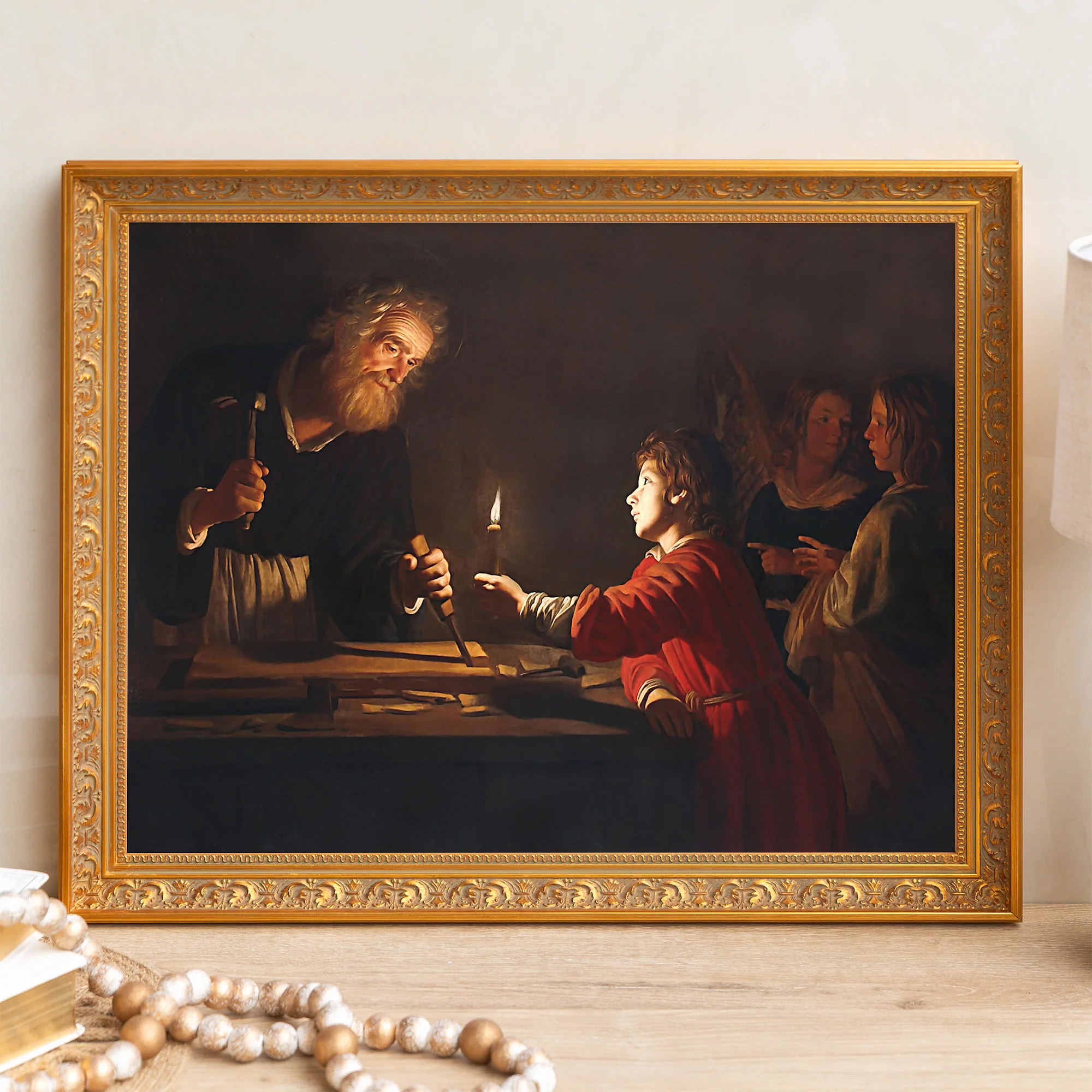 Childhood of Christ Framed Canvas - Sacred Signature Collection