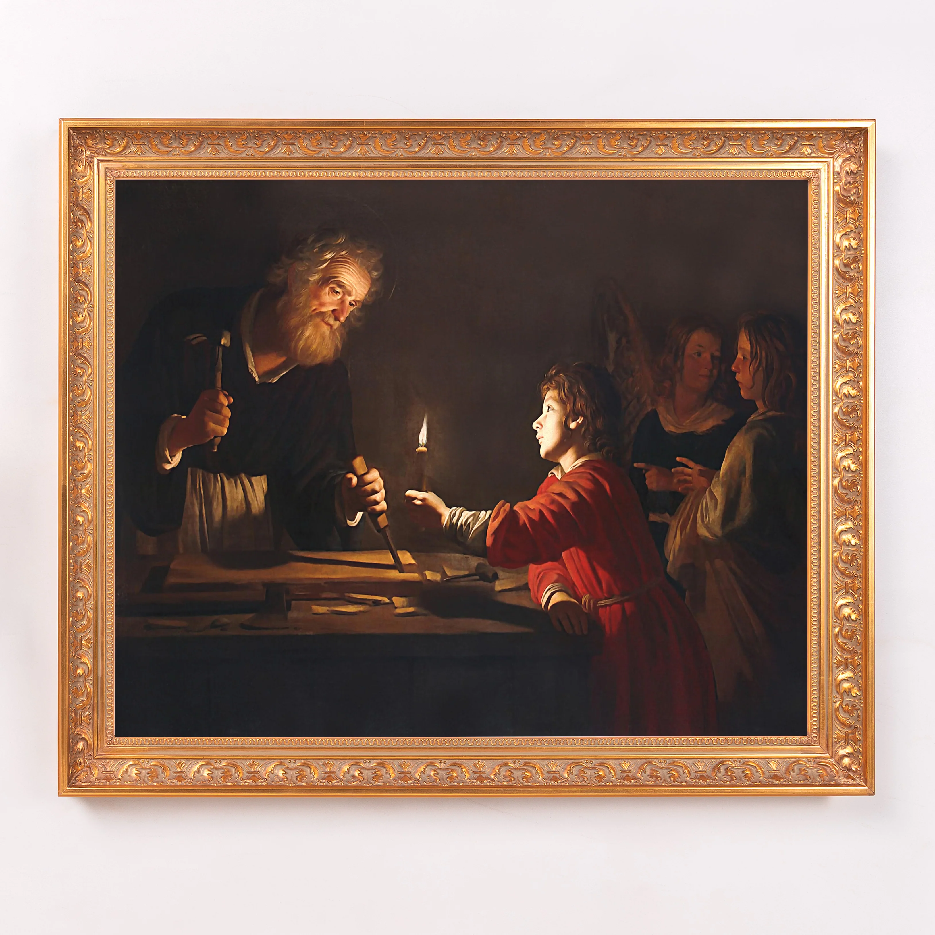Childhood of Christ Framed Canvas - Sacred Signature Collection - Image 2