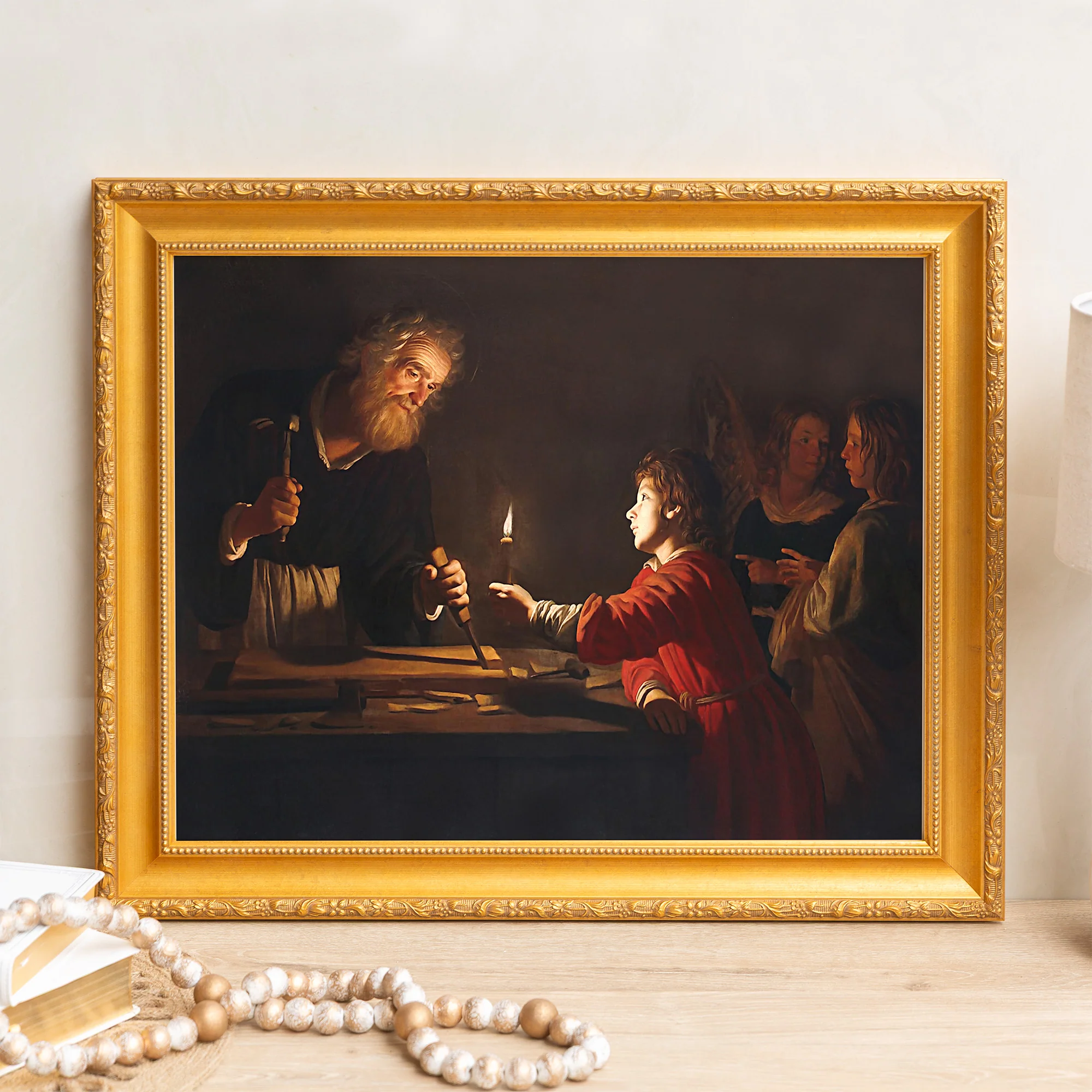 Childhood of Christ Framed Canvas - Sacred Signature Collection - Image 4