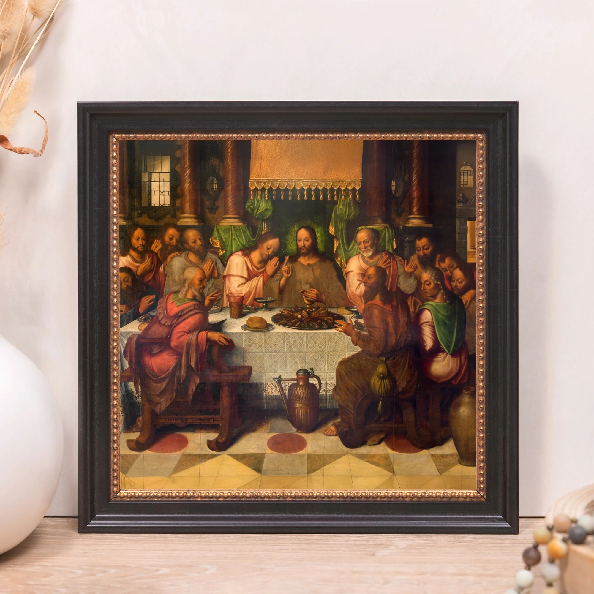 Clacius' The Last Supper Framed Canvas - Sacred Mini Collection - Image 11