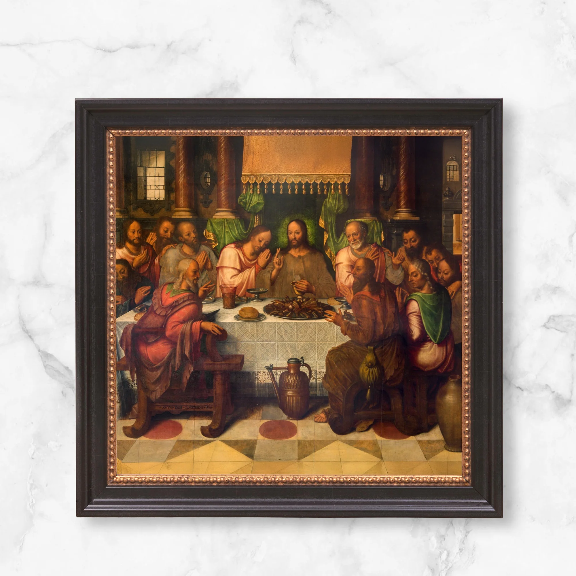 Clacius' The Last Supper Framed Canvas - Sacred Mini Collection - Image 12