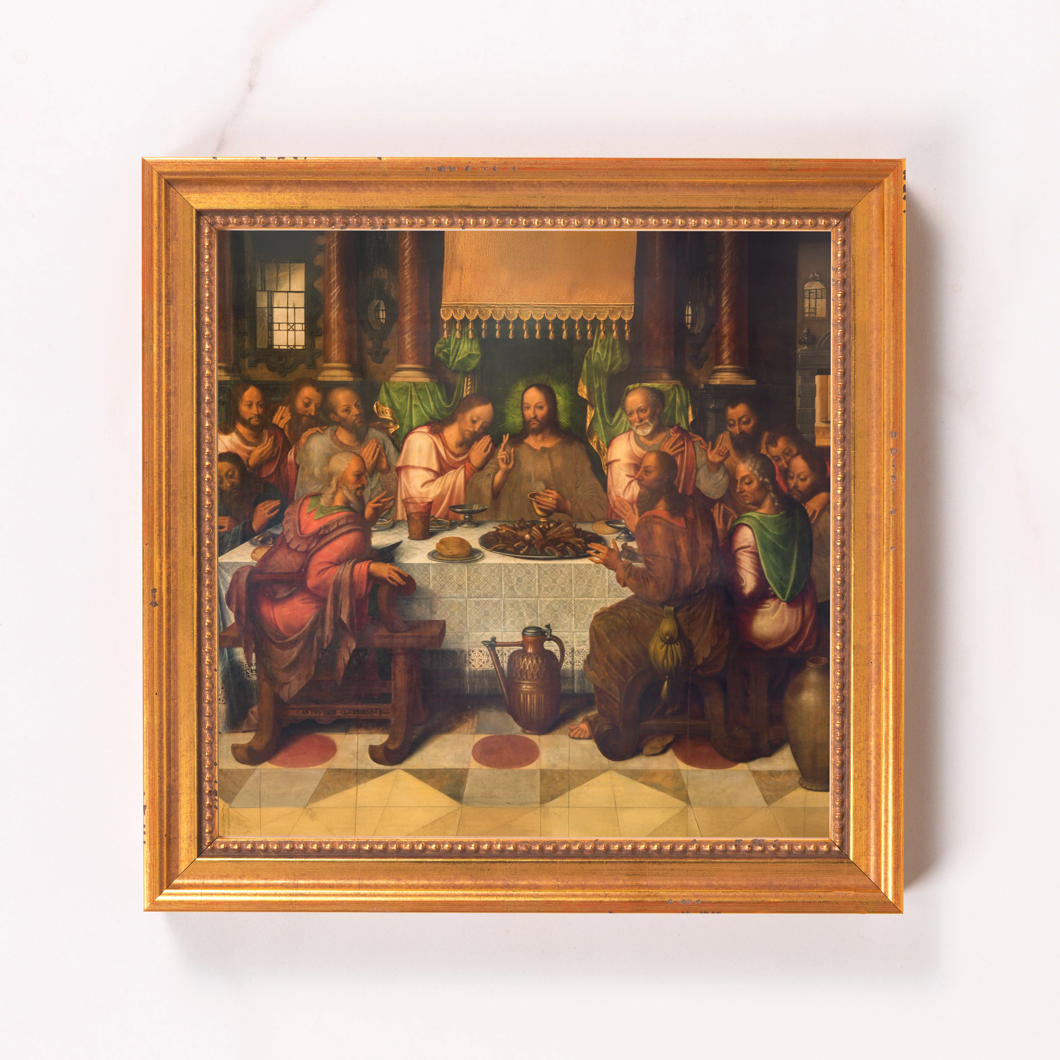 Clacius' The Last Supper Framed Canvas - Sacred Mini Collection - Image 6