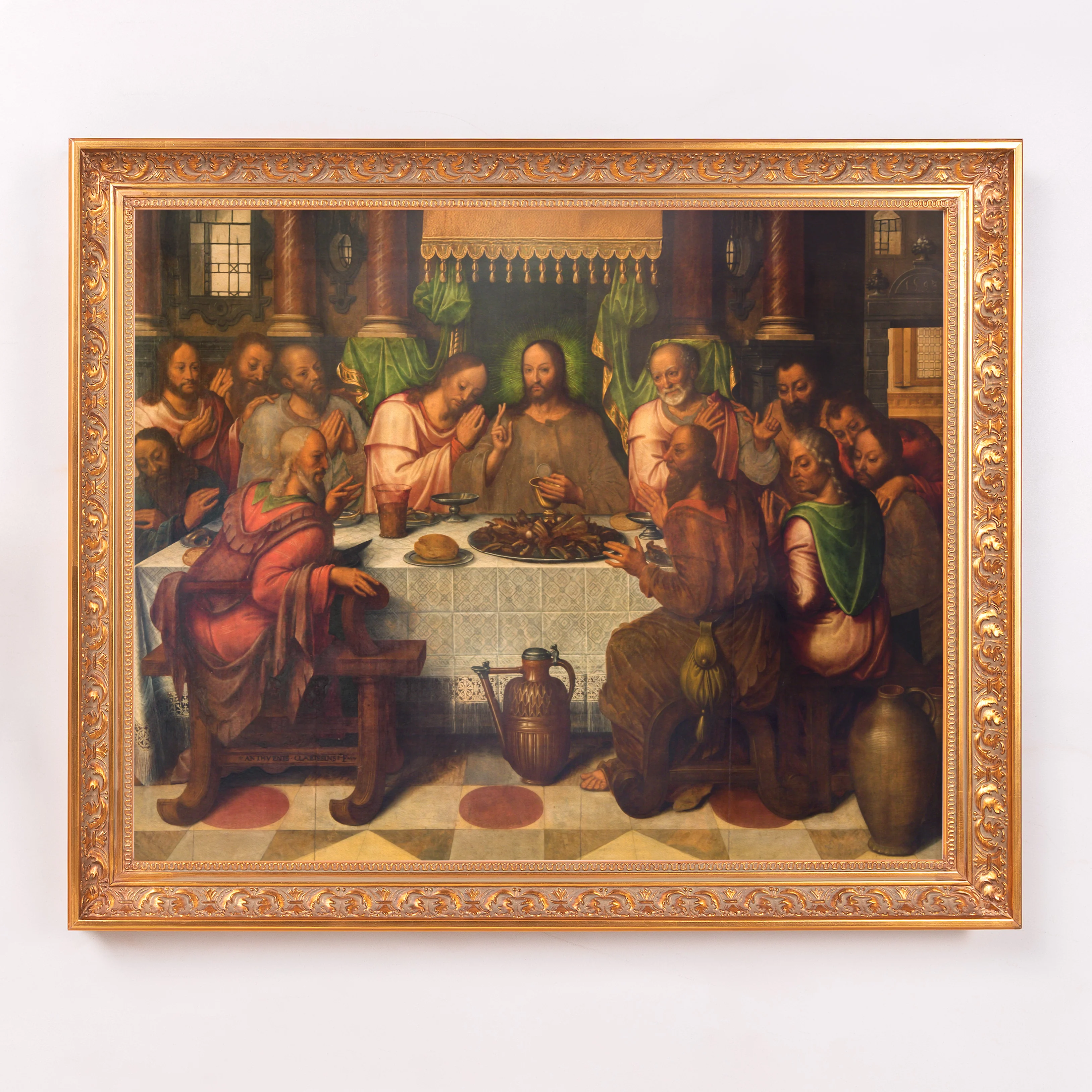 Clacius' The Last Supper Framed Canvas - Sacred Signature Collection - Image 2
