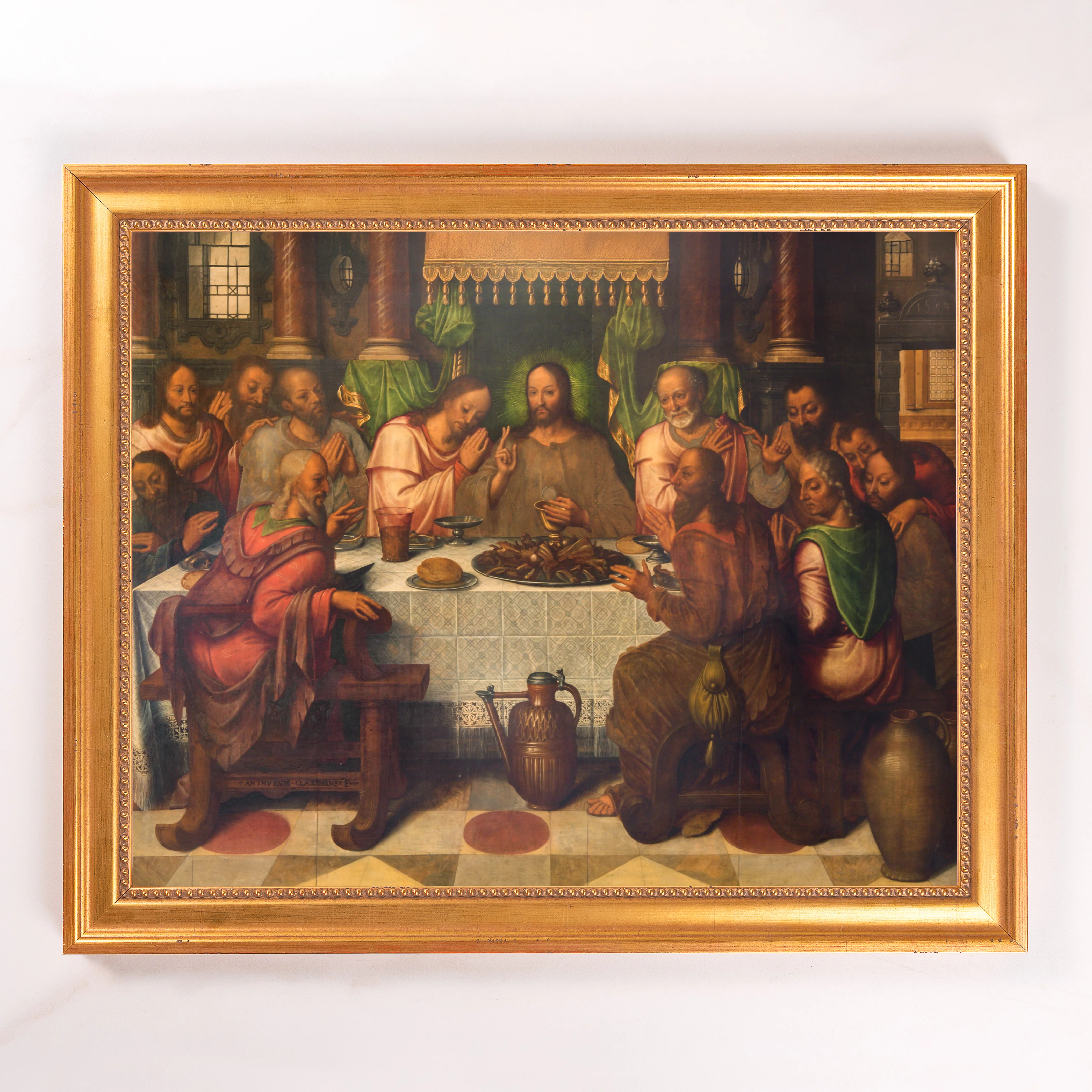 Clacius' The Last Supper Framed Canvas - Sacred Signature Collection - Image 8