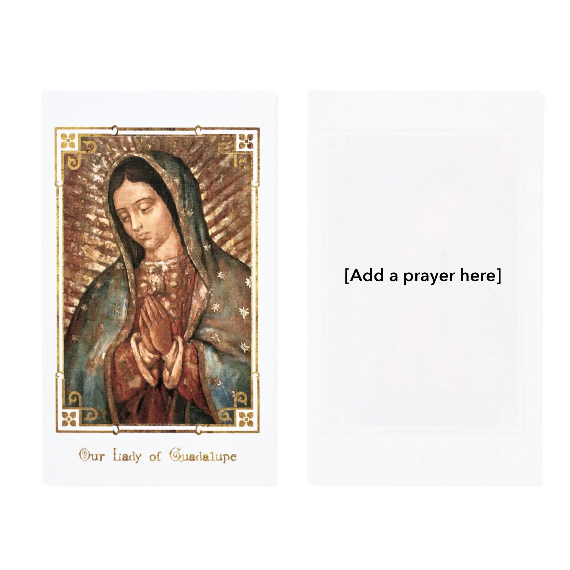 Laminated Classic Our Lady of Guadalupe Prayer Card - Image 2