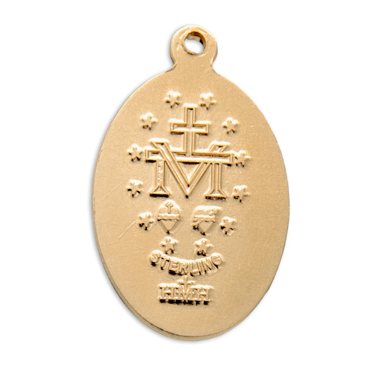 Classic Petite Gold Plated Miraculous Medal Necklace - Image 3