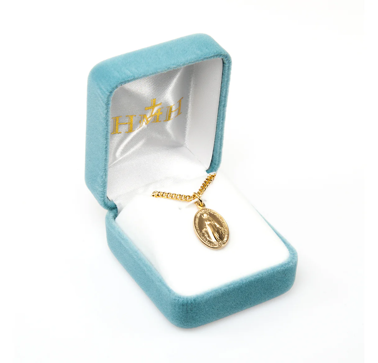 Classic Petite Gold Plated Miraculous Medal Necklace - Image 4