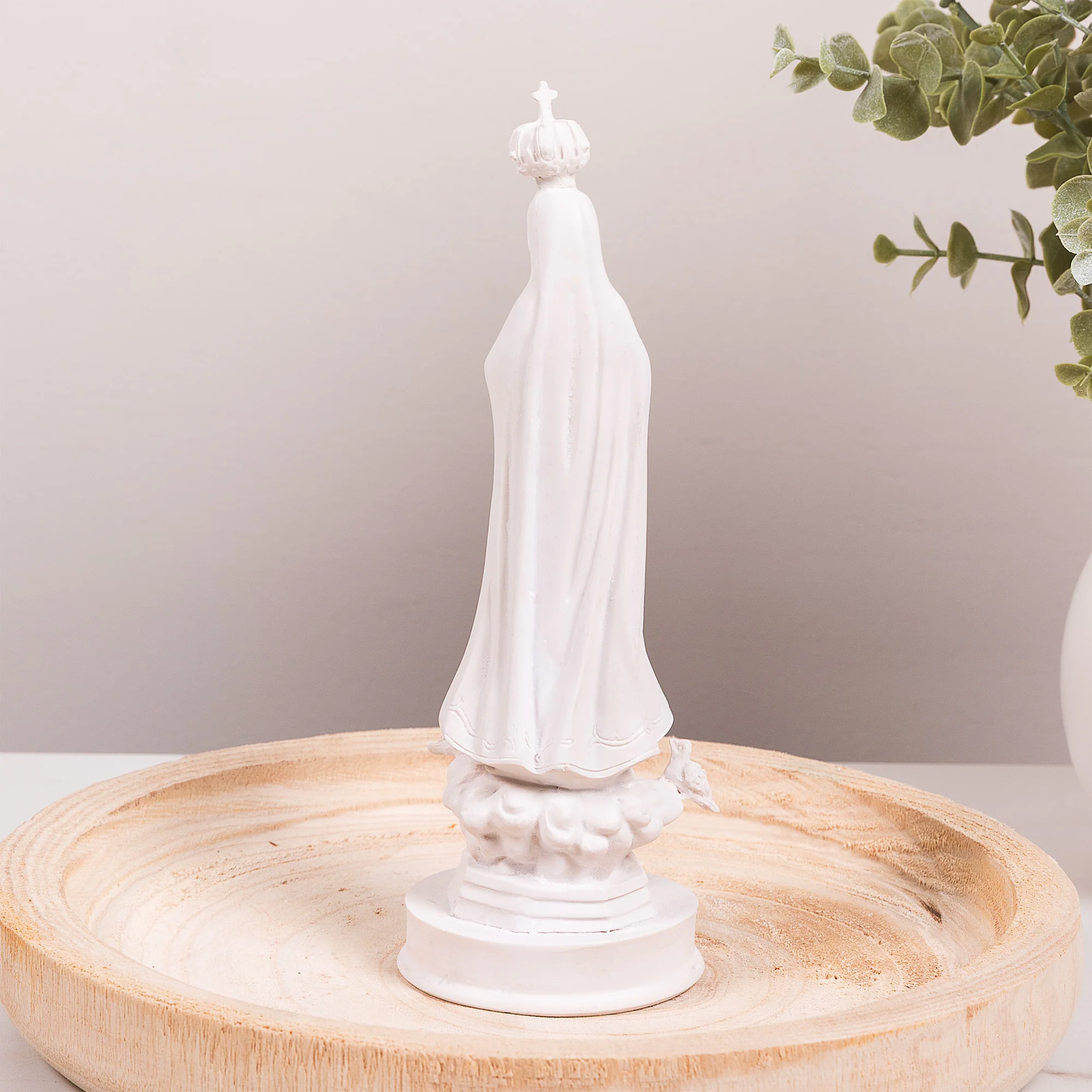 Classic White Our Lady of Fatima Statue - 8" - Image 4