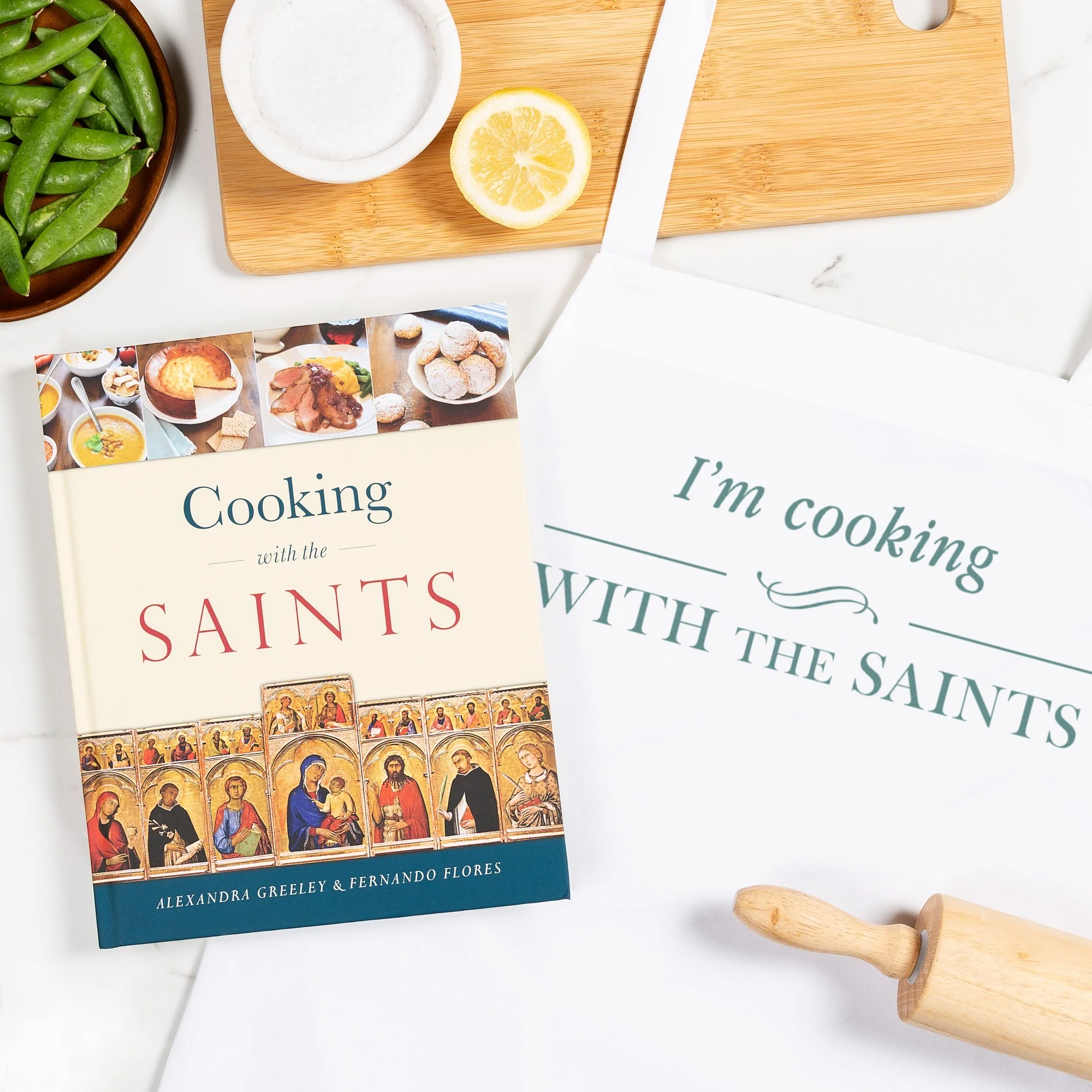 Cooking with the Saints & "I'm Cooking with the Saints" Apron (Gift Set)
