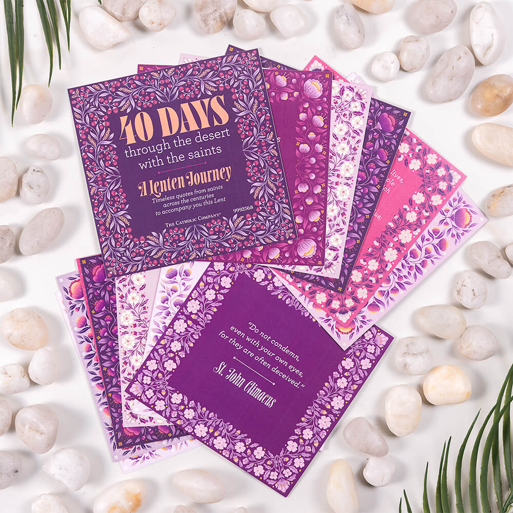 Daily Saints of Lent Inspirational Card & Easel Set - Image 2