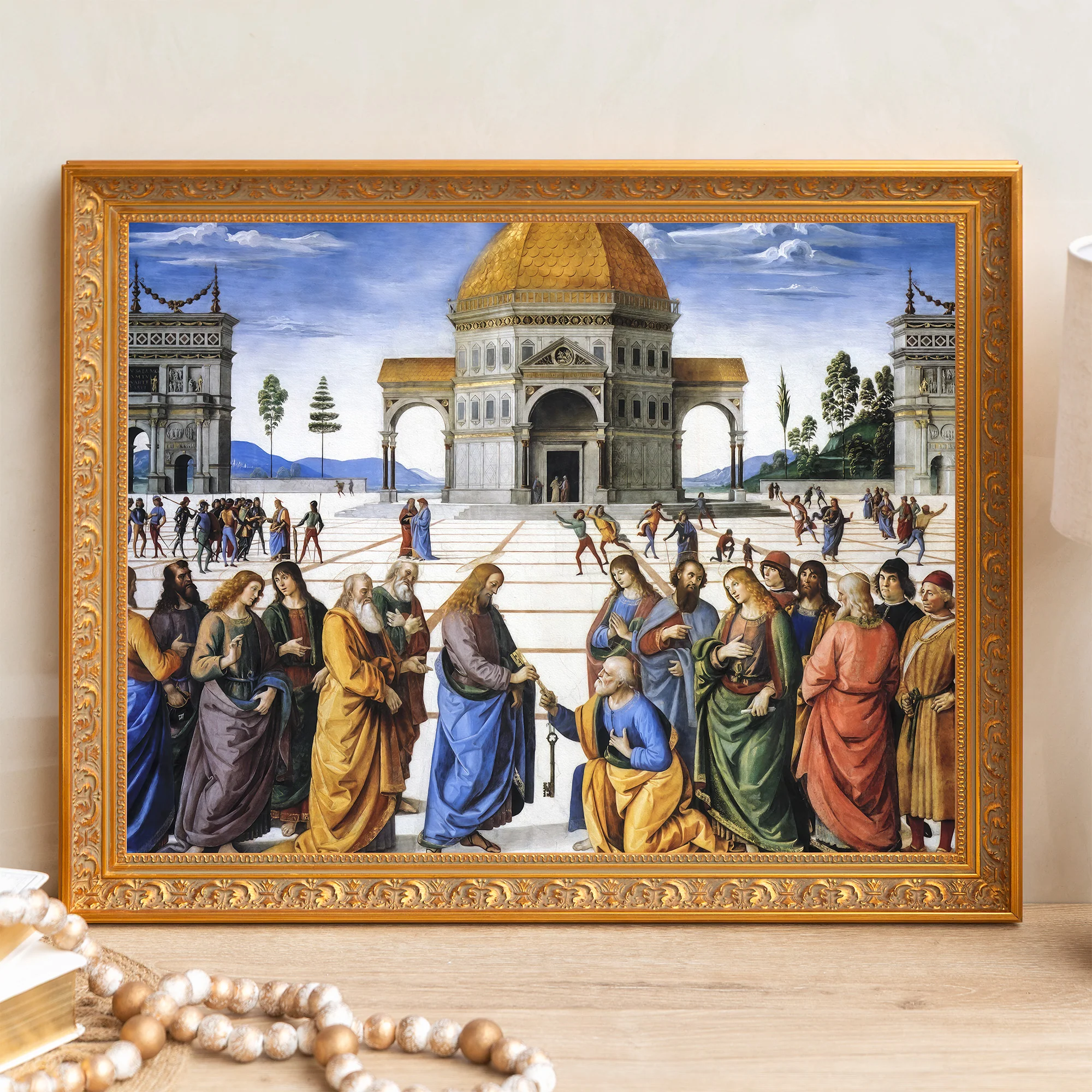 Delivery of the Keys Framed Canvas - Sacred Signature Collection - Image 3