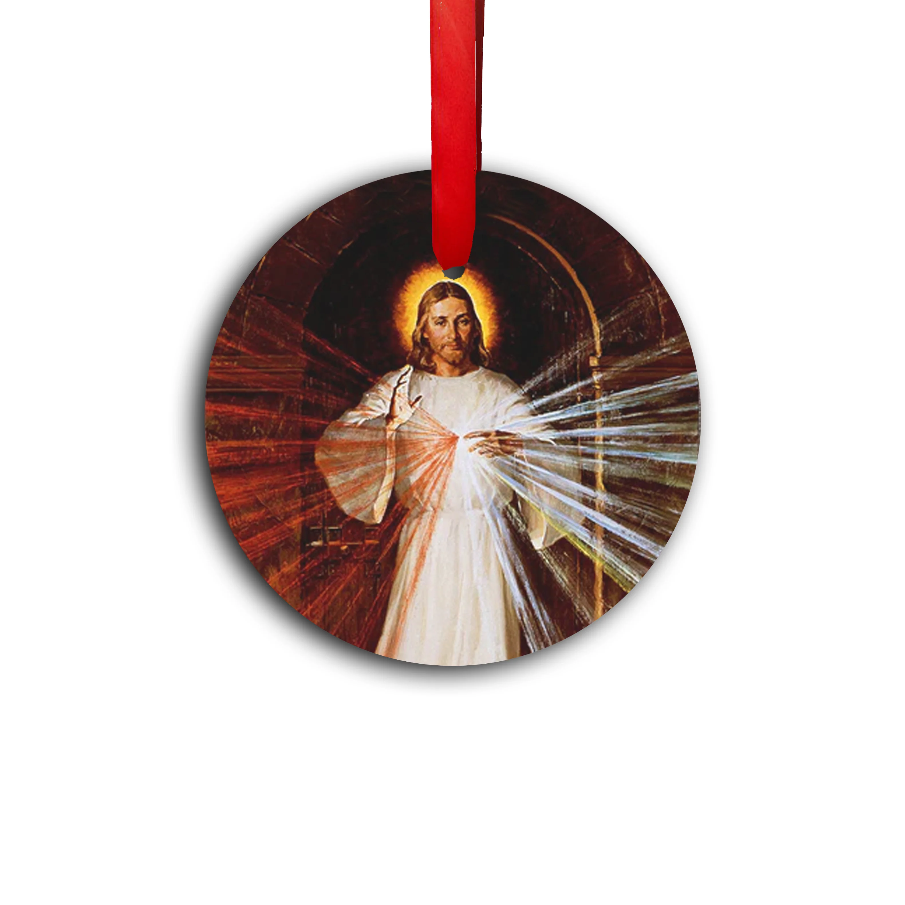 Divine Mercy Glass Ornament