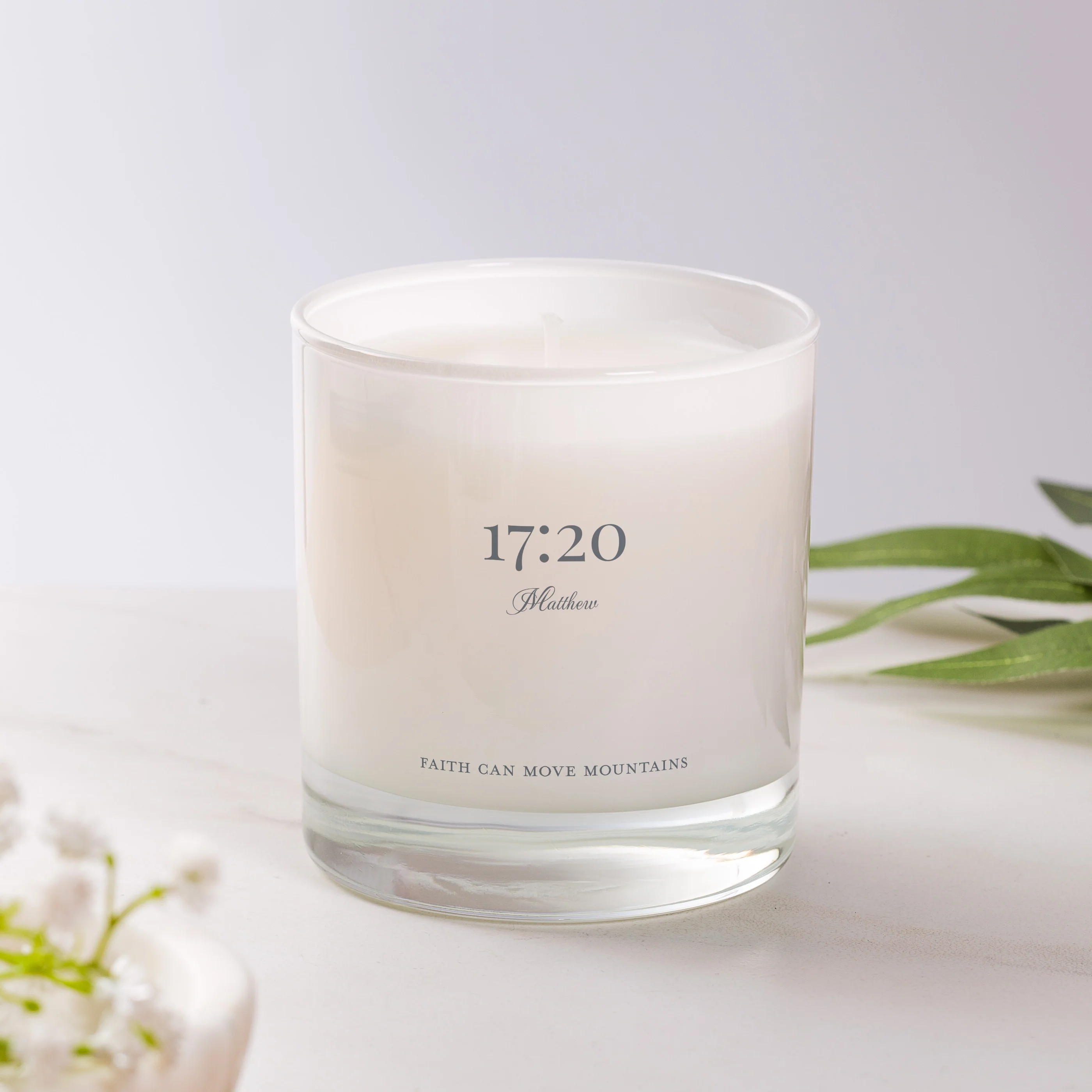 Faith Can Move Mountains Scripture Scented Candle