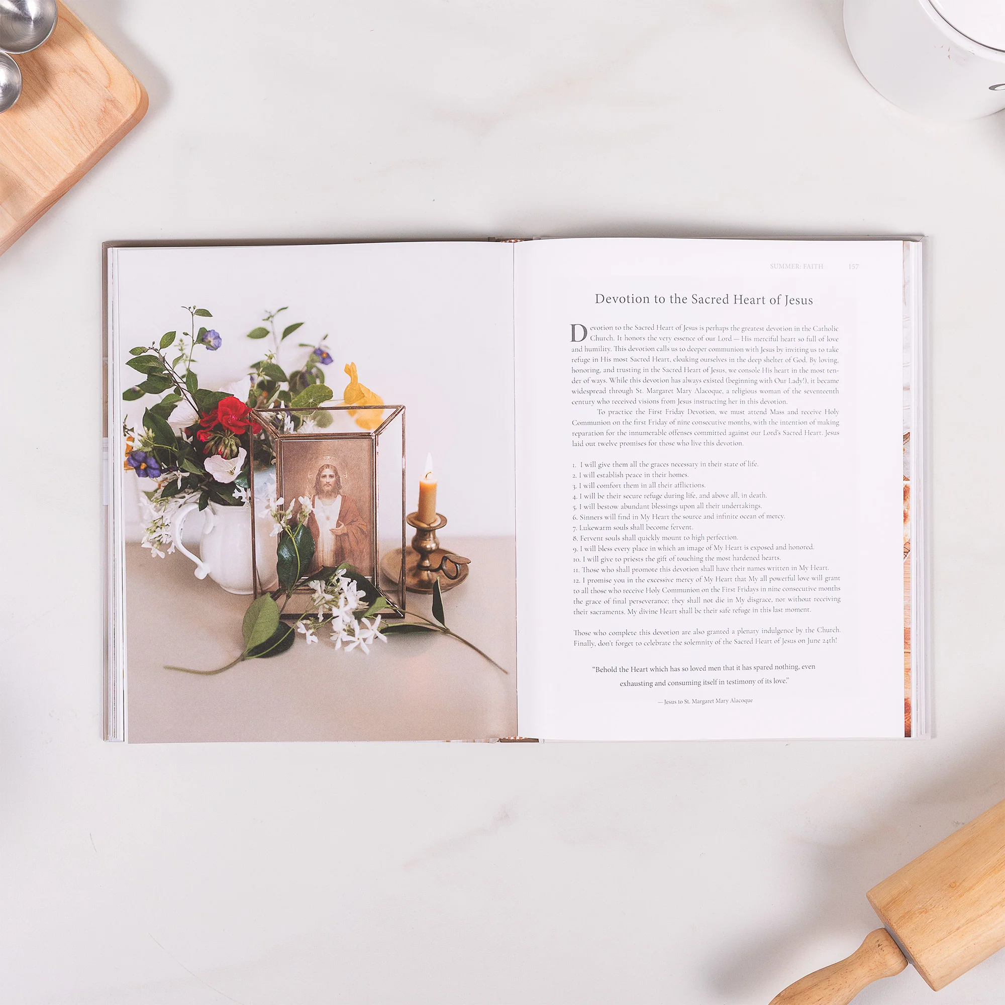 Feast, Faith, Flourish Book and Cutting Board Gift Set - Image 4