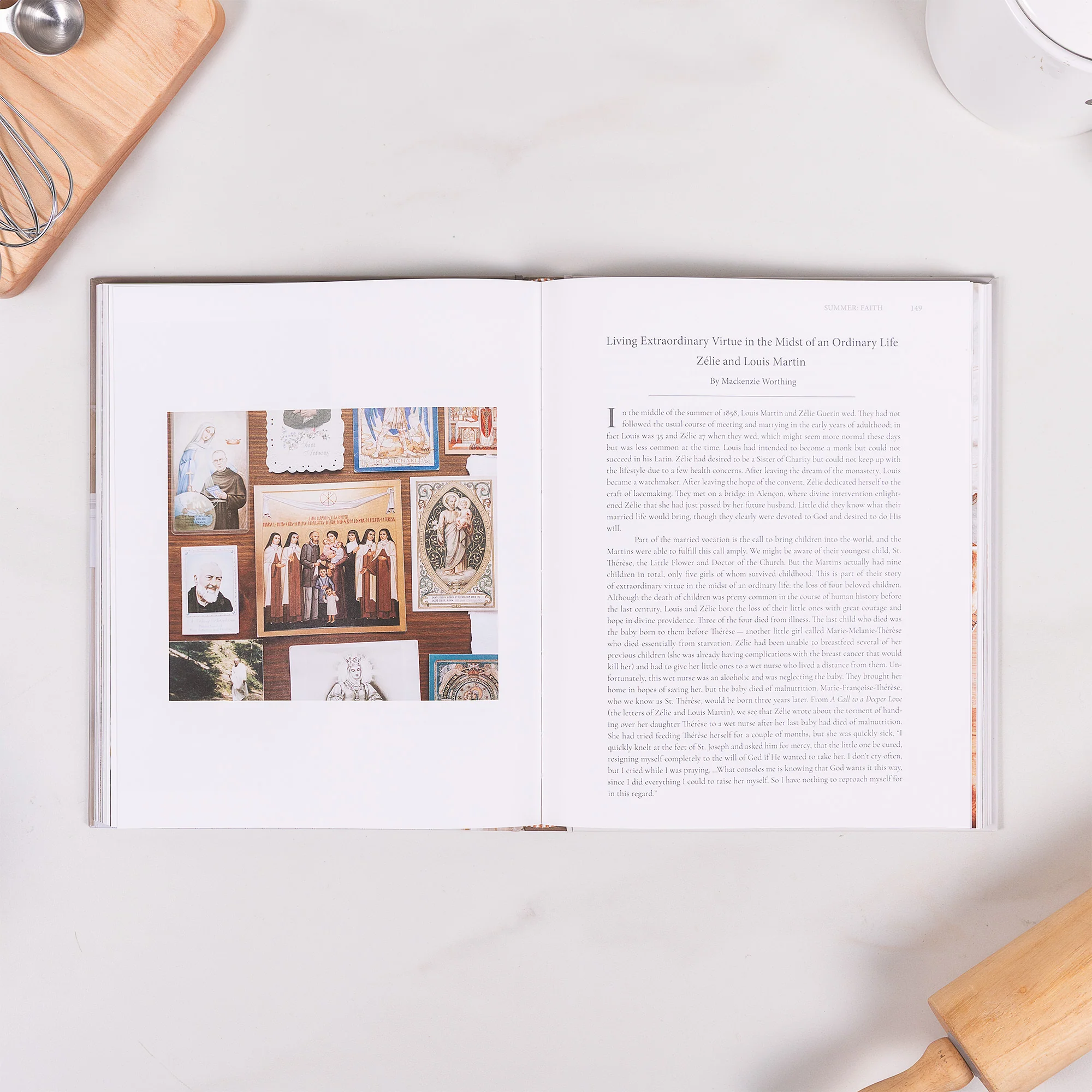 Feast, Faith, Flourish Book and Cutting Board Gift Set - Image 6