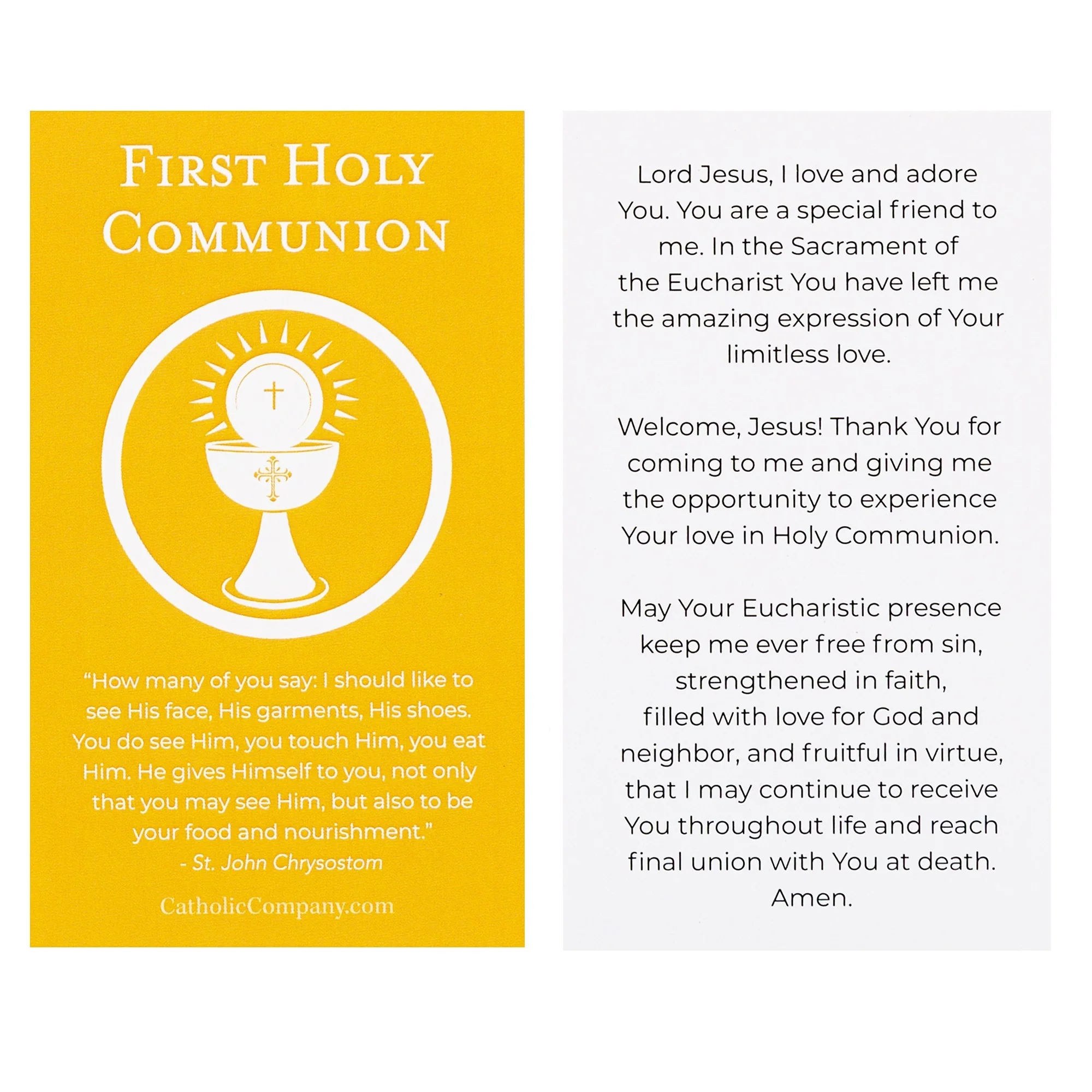 First Communion Prayer Card - Image 2