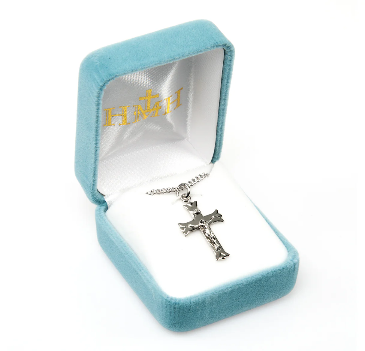 Flare-Tipped Sterling Silver Crucifix Necklace - Image 2
