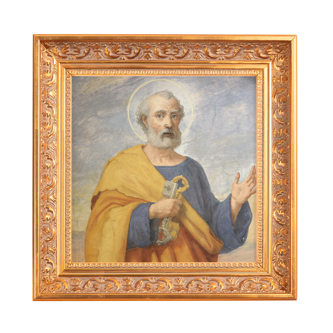 Fresco of St Peter Framed Canvas - Sacred Mini Collection - Image 2