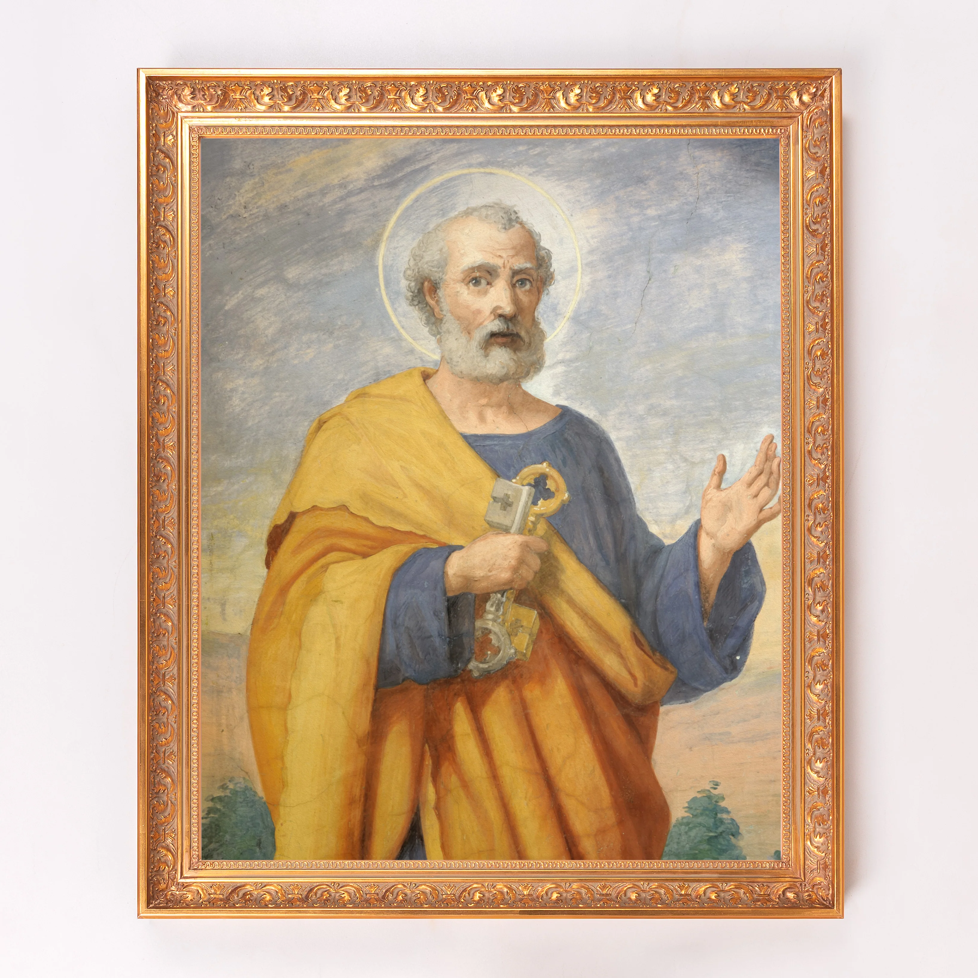 Fresco of St Peter Framed Canvas - Sacred Signature Collection - Image 6