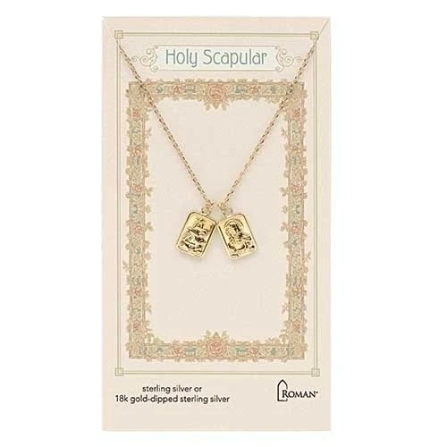 Gold Over Sterling Double Scapular Necklace
