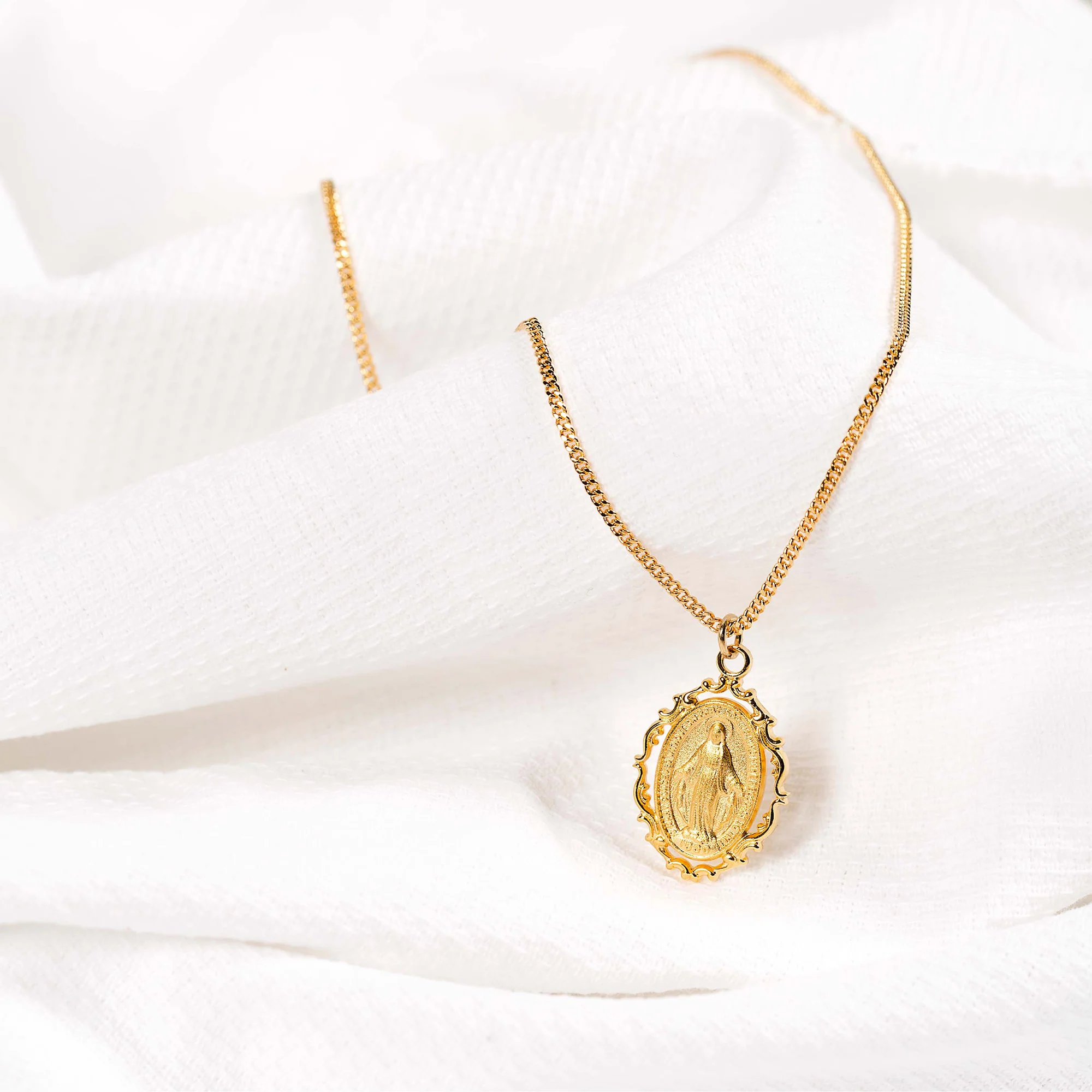 Gold Over Sterling Miraculous Pendant