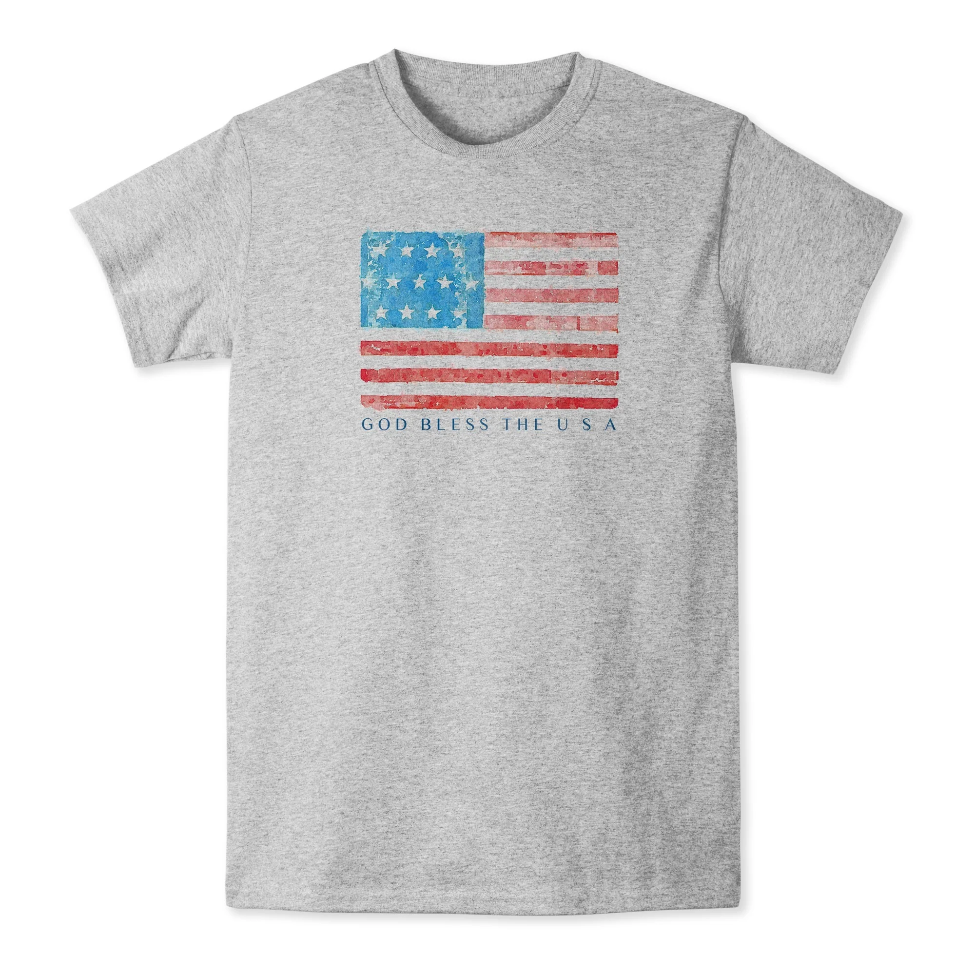 Grey God Bless the USA T-Shirt - Image 2