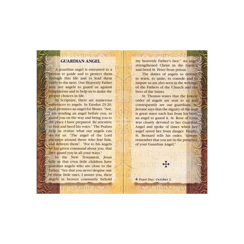 Guardian Angel - Folded Prayer Card - Image 2