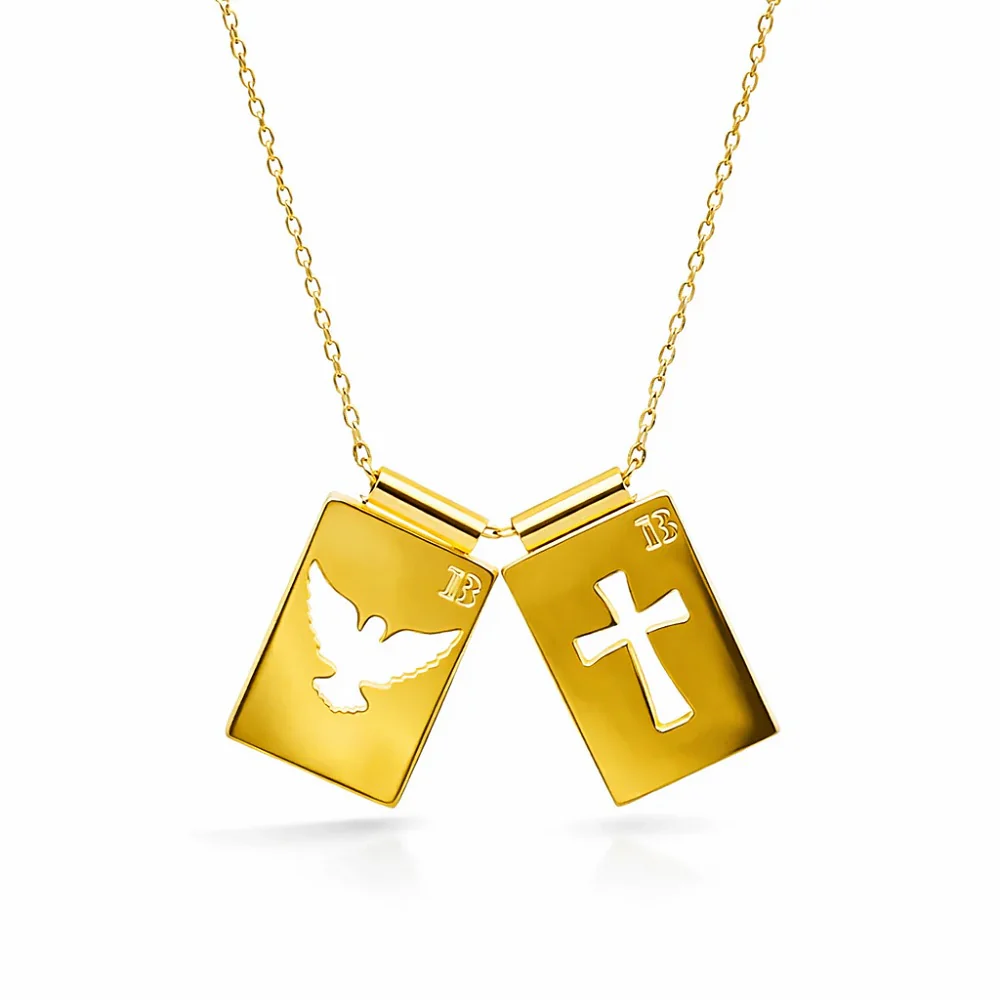 Holy Spirit & Cross Scapular Necklace - Image 3