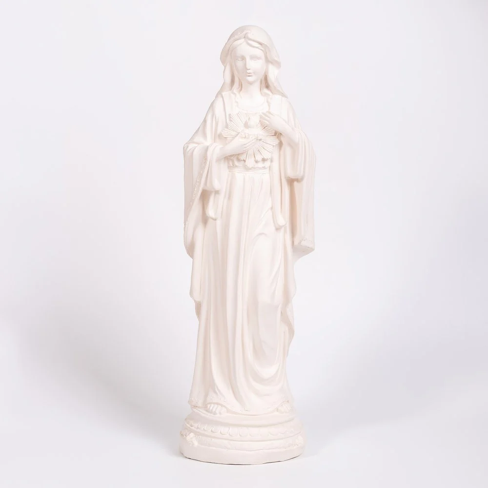 Immaculate Heart Statue - White or Hand Painted - 16"
