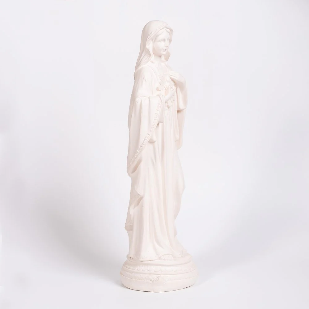 Immaculate Heart Statue - White or Hand Painted - 16" - Image 2