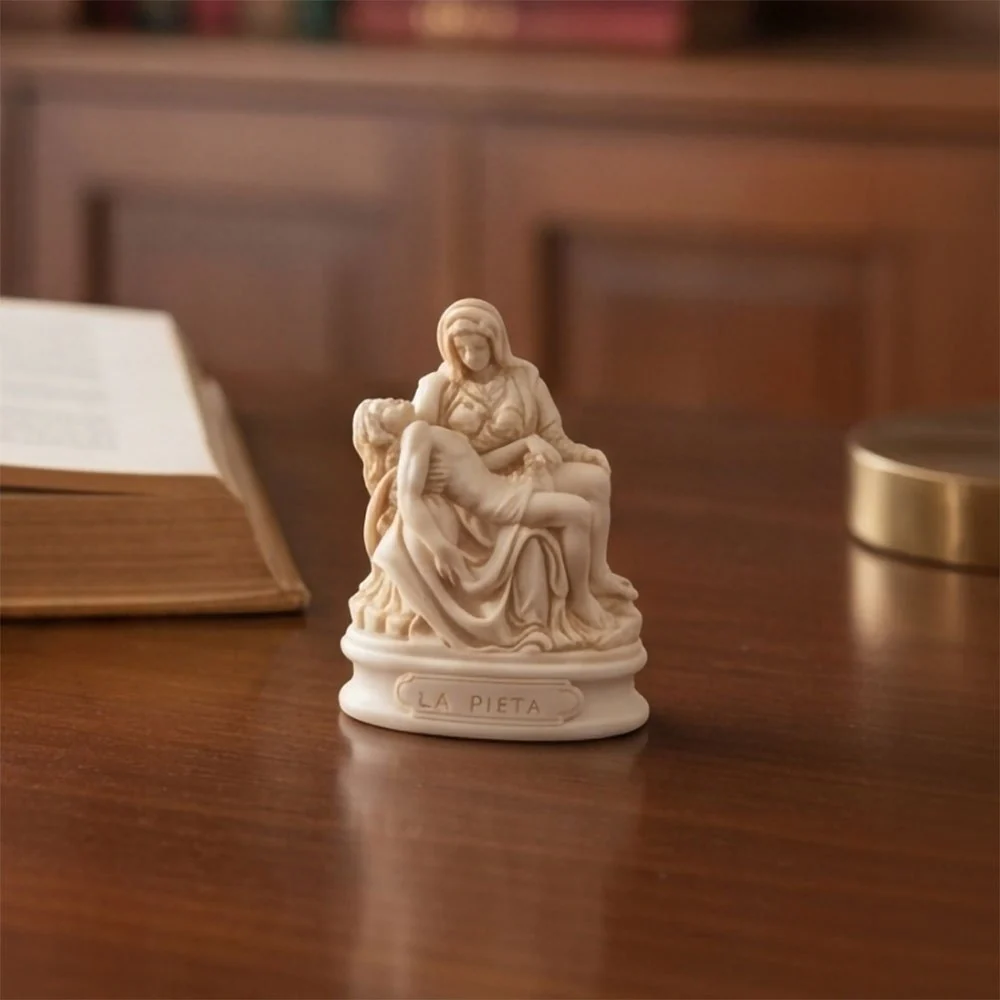 Italian Ivory Pieta Figurine - 3.5" - Image 5