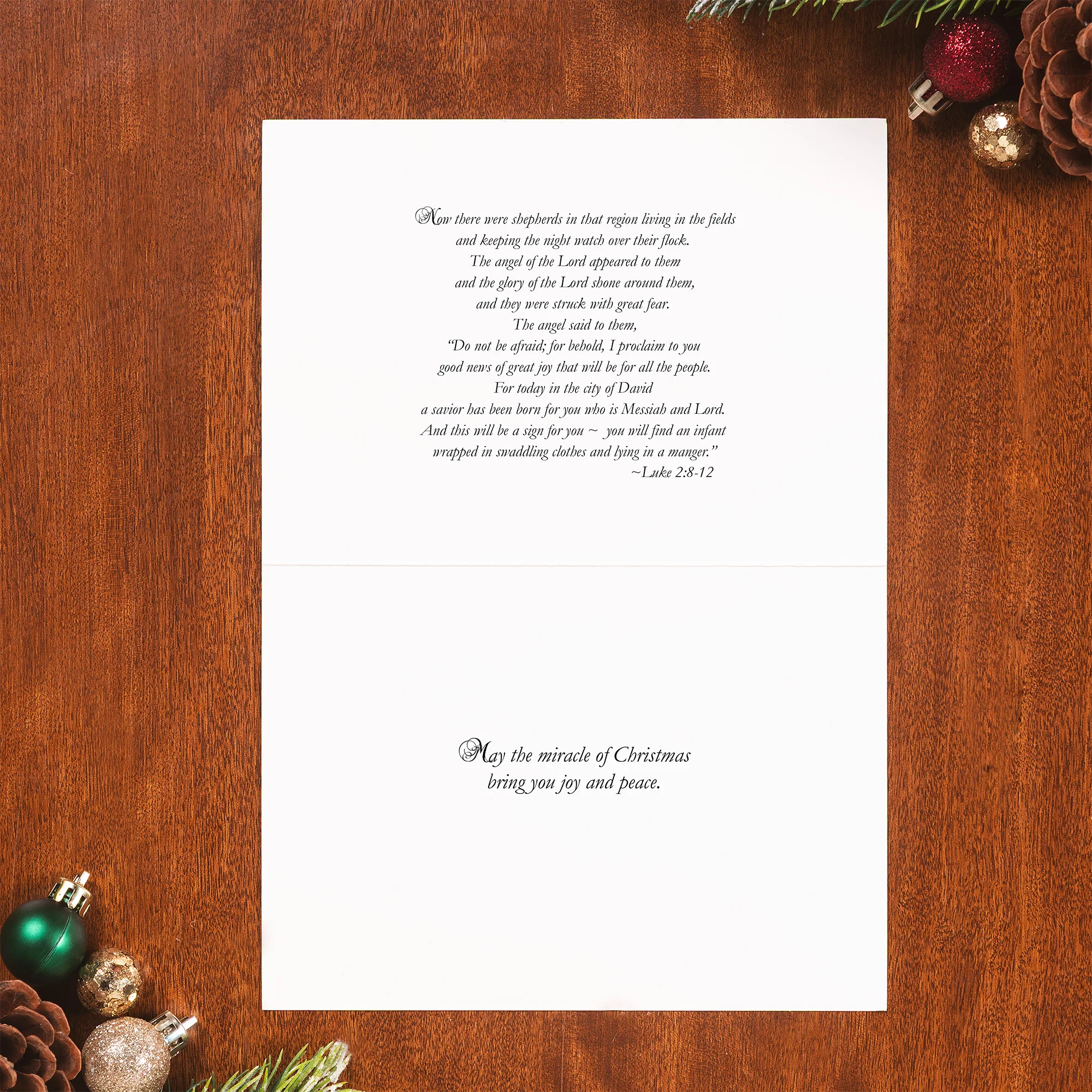 Ivory and Blue Holy Family Silhouette Christmas Cards - Set of 20 - Image 2