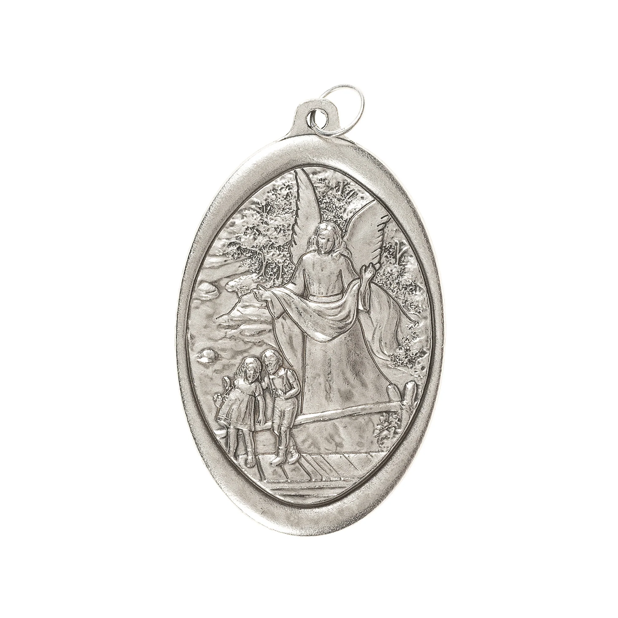 Large St. Michael/Guardian Angel Medal for Home Use - Image 2