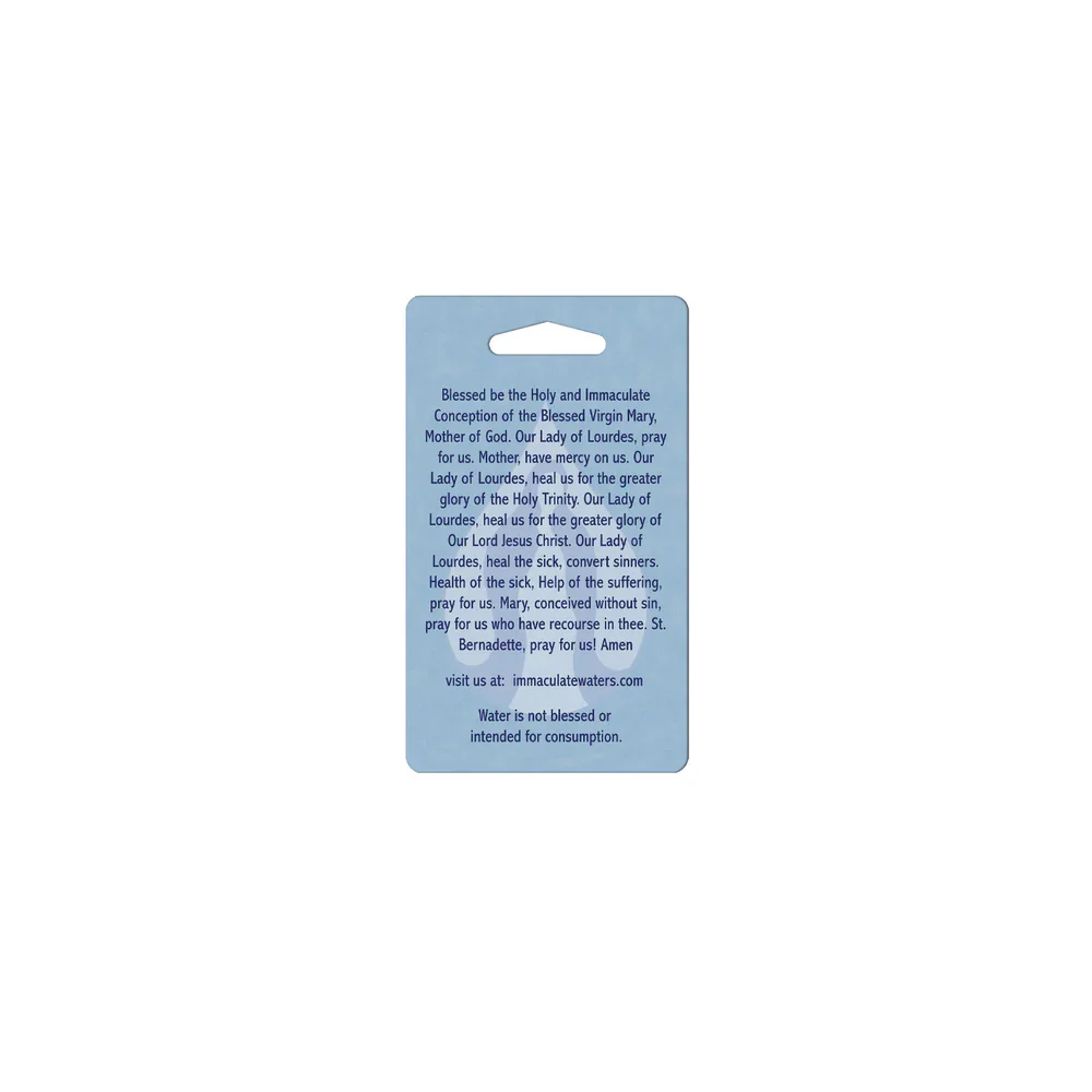 Lourdes Grotto Water Vial & Prayer Card - Image 2