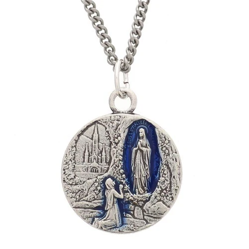 Lourdes Water Medal with 20" Chain